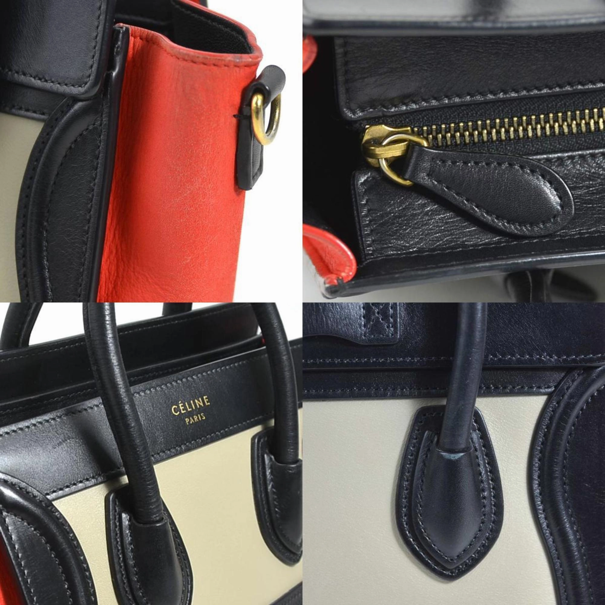 Celine  Color Leather Handbag Shoulder Bag (Pre-Owned)