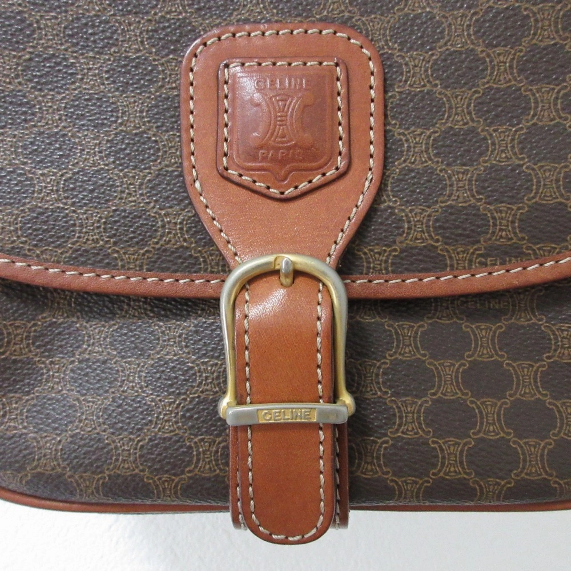Celine Macadam Pvc Leather Shoulder Bag (Pre-Owned)