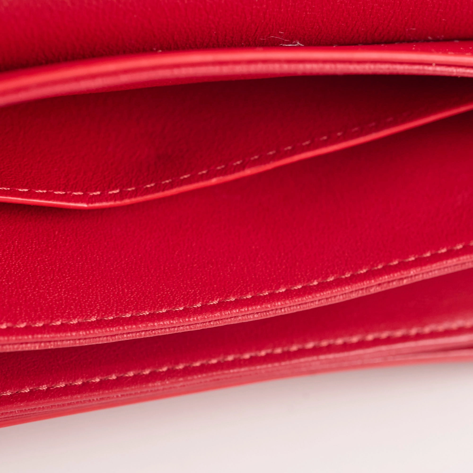 Celine Red C Logo Bag Smooth Calfskin