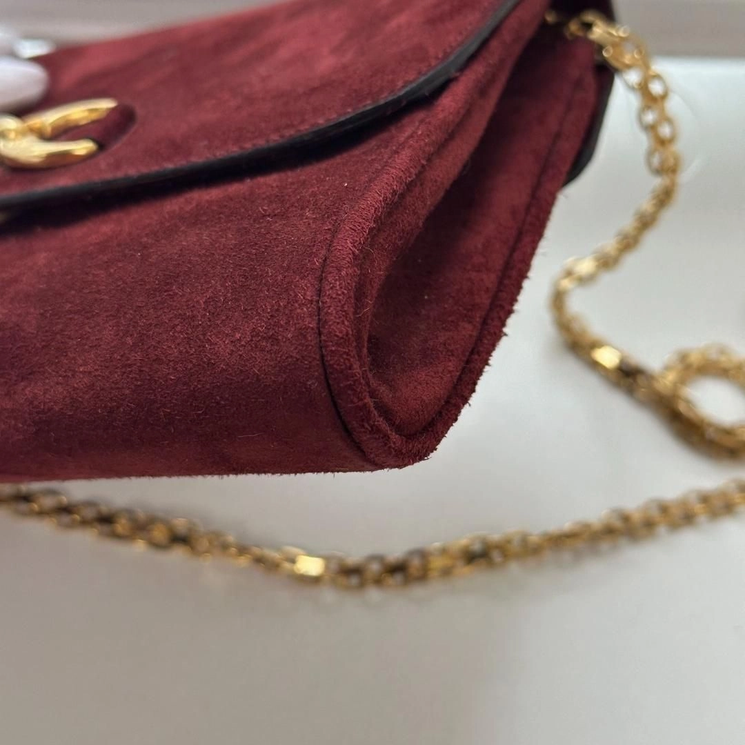Celine Shoulder Bag Purse Gold And Material Shoulder Strap MR210420252C
