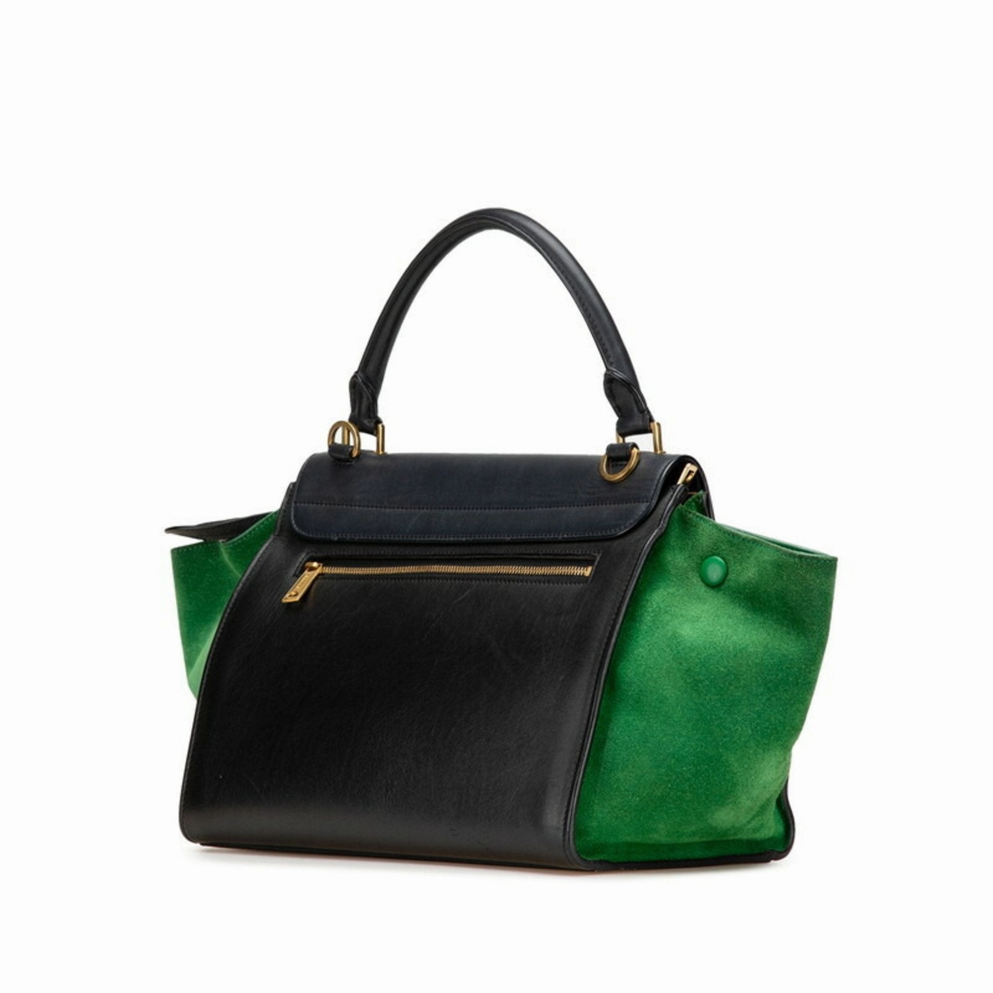 Celine  Suede Leather Handbag Shoulder Bag (Pre-Owned)