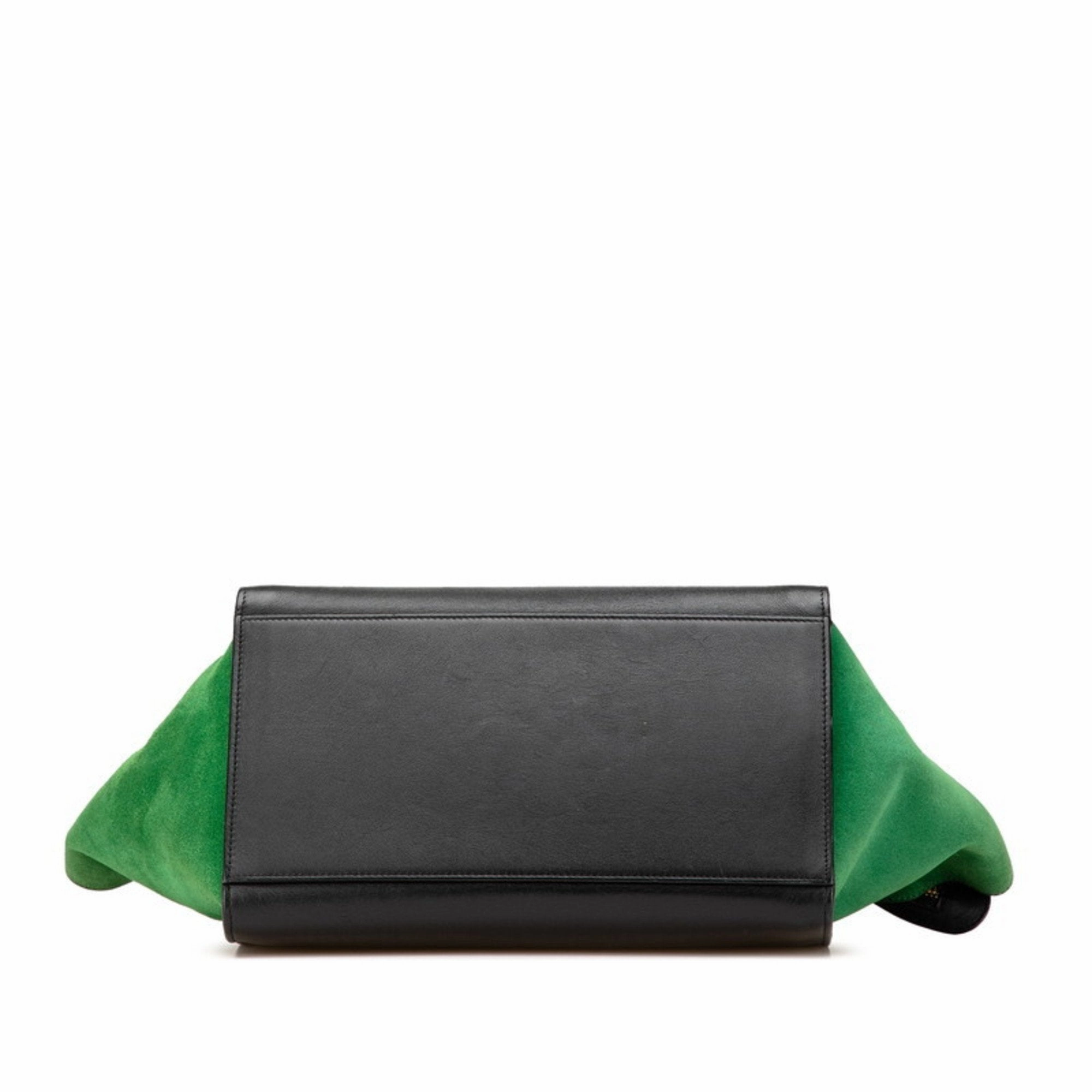 Celine  Suede Leather Handbag Shoulder Bag (Pre-Owned)