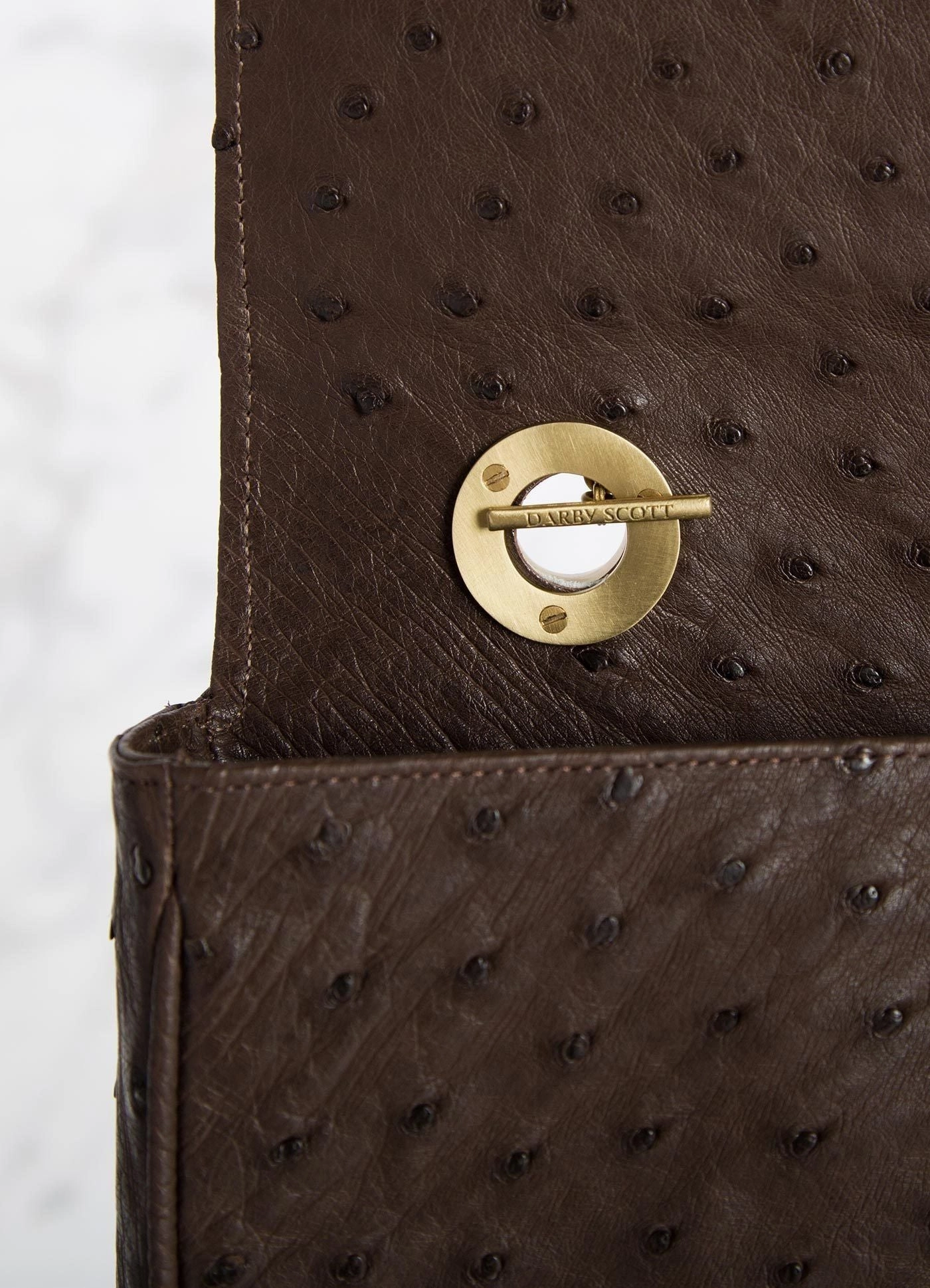 Chain & Jewel Shoulder Bag - Brown, Jasper Handle