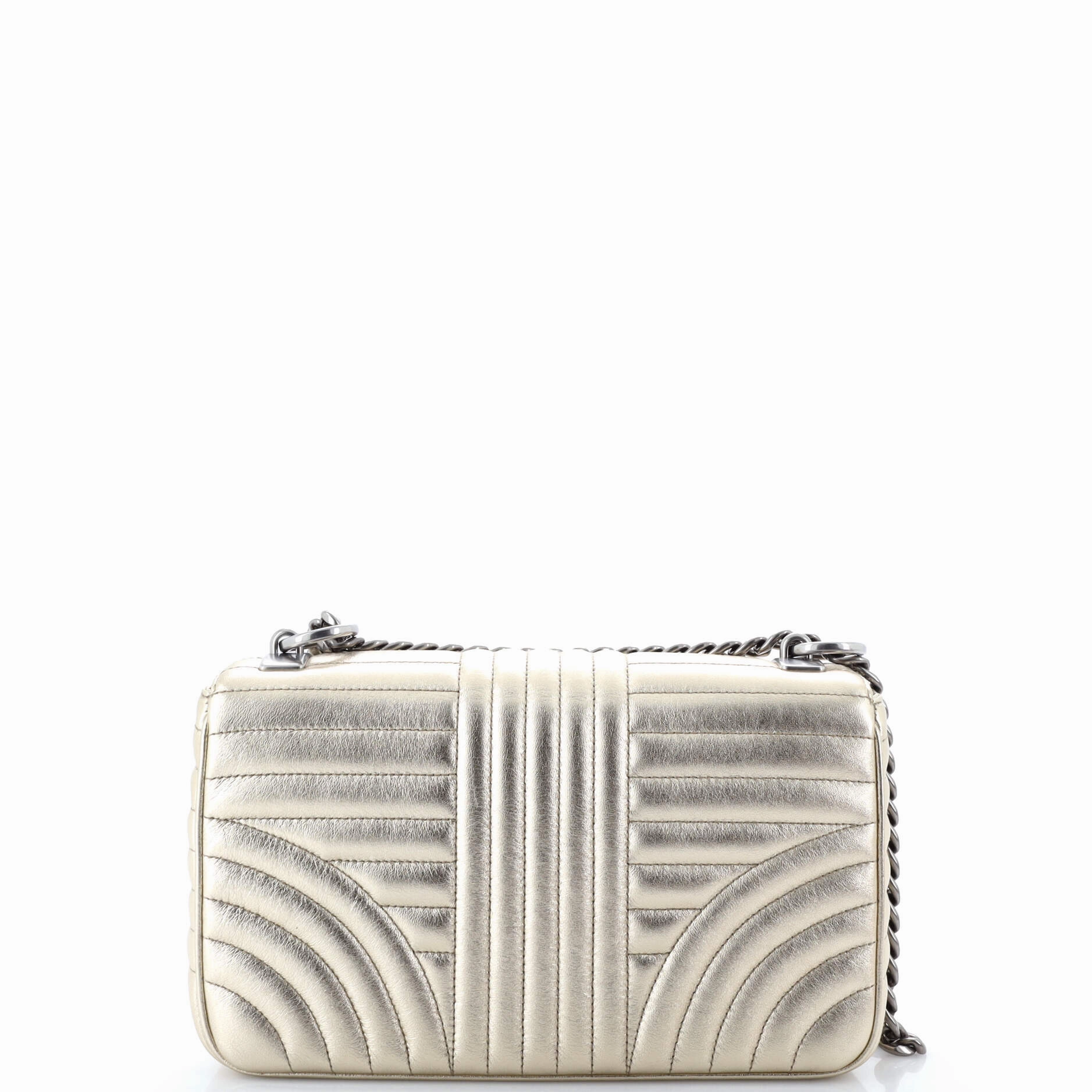 Chain Flap Shoulder Bag Diagramme Quilted Leather Medium