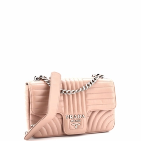 Chain Flap Shoulder Bag Diagramme Quilted Leather Medium