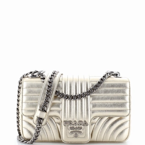 Chain Flap Shoulder Bag Diagramme Quilted Leather Medium