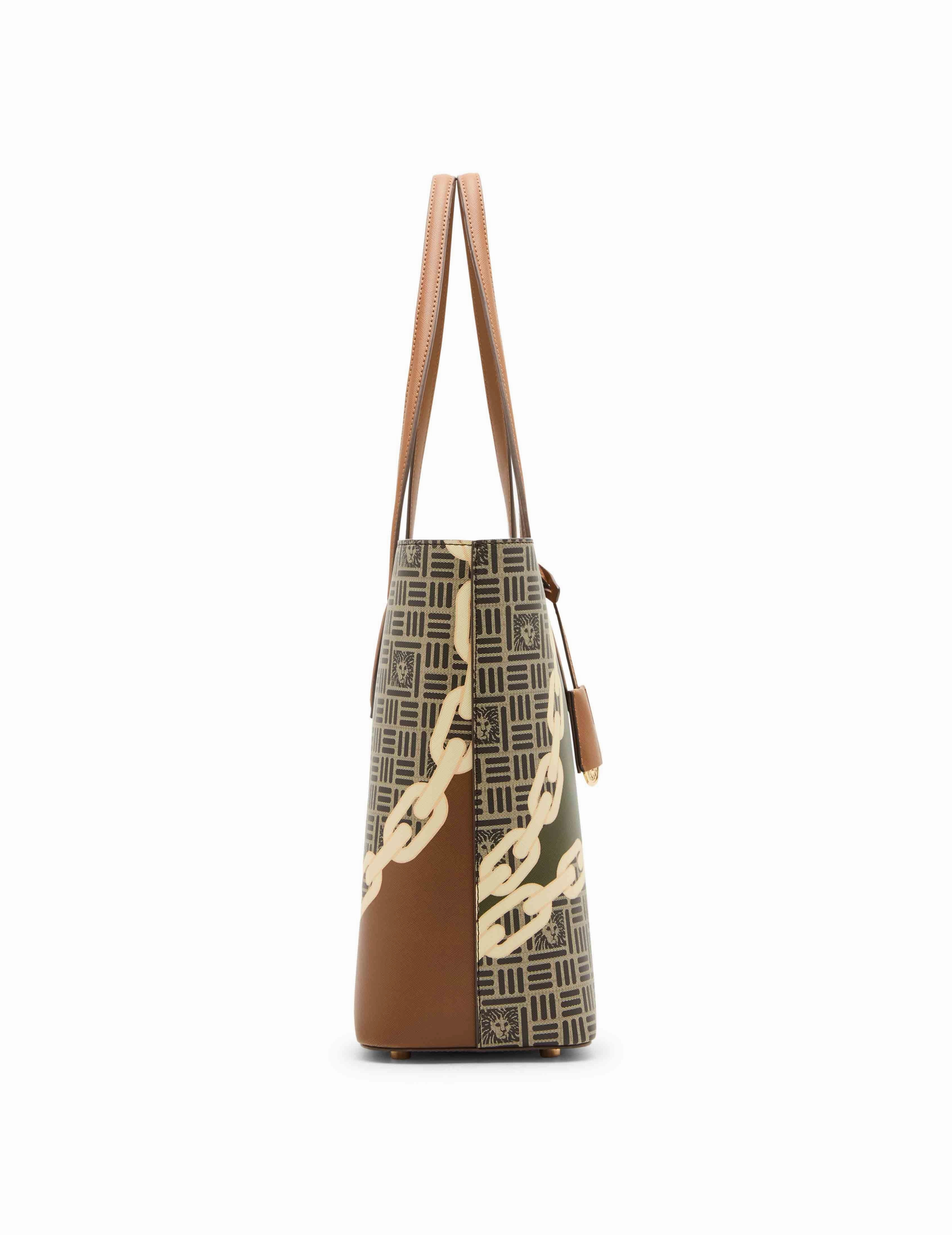 Chain Logo Bonded Large Tote