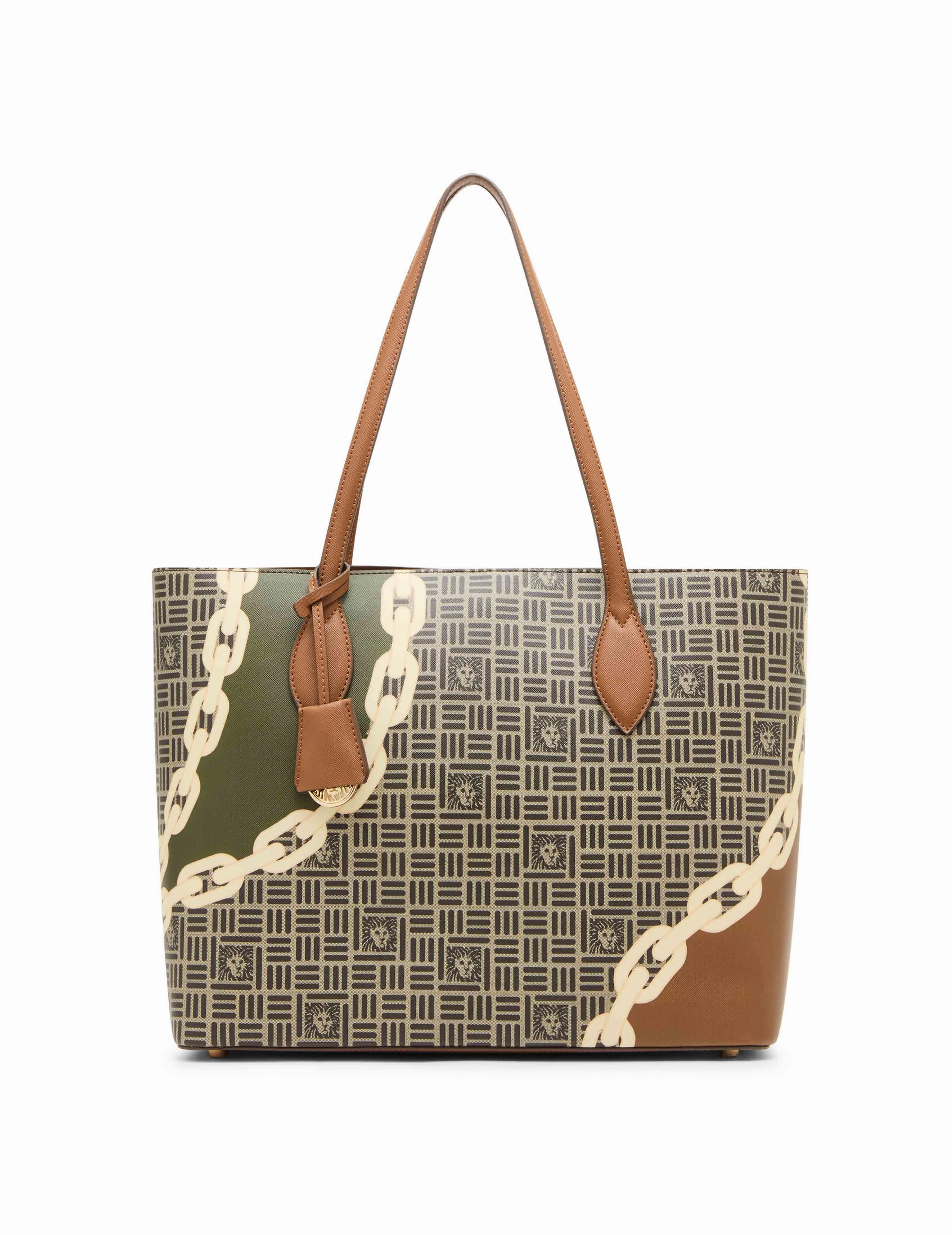 Chain Logo Bonded Large Tote