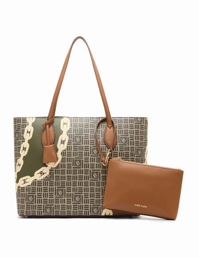 Chain Logo Bonded Large Tote
