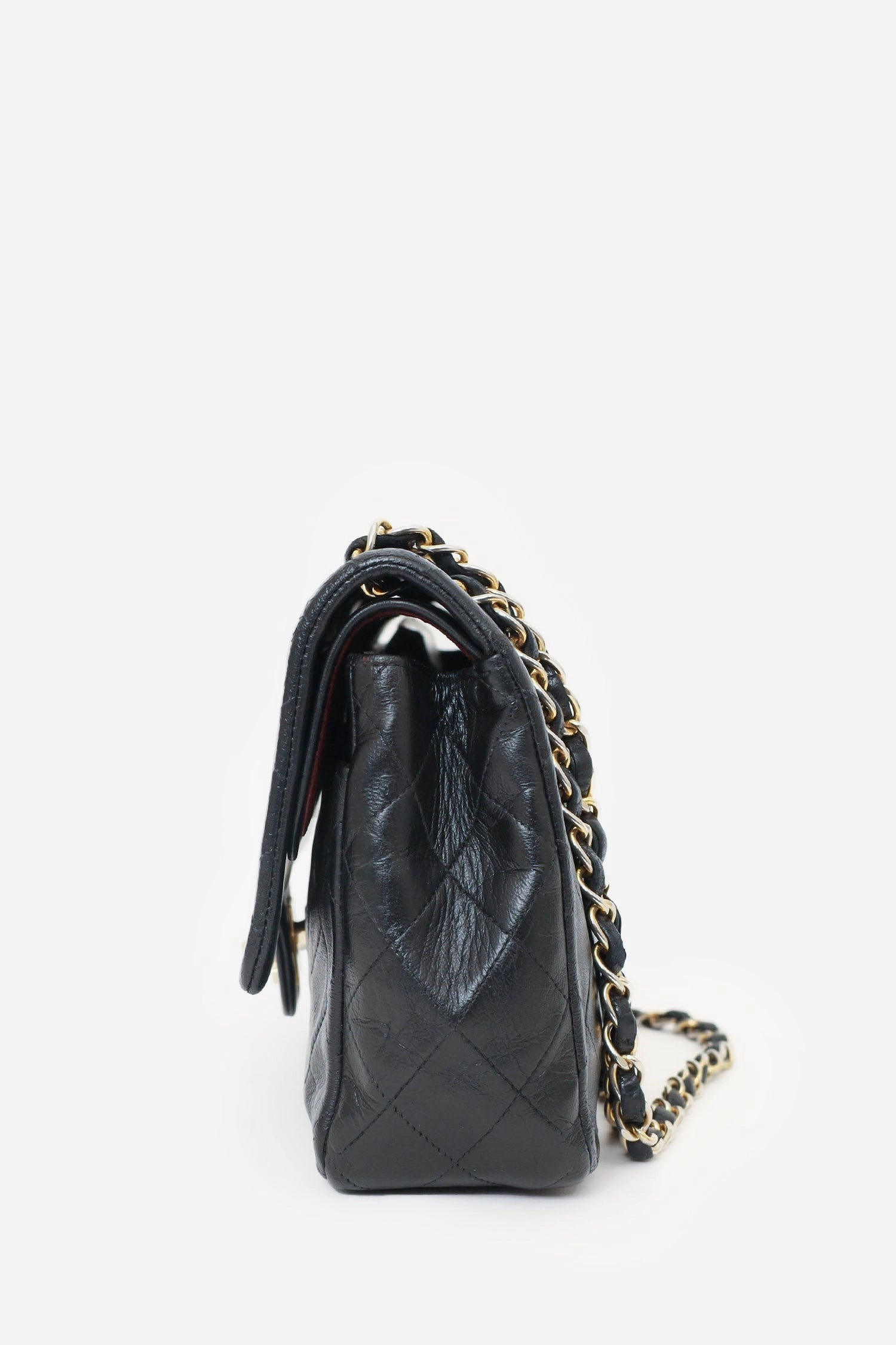 Chanel 1991-94 Black Lambskin Medium Double Flap Shoulder Bag Chanel 1991-94 Black Lambskin Medium Double Flap Shoulder Bag