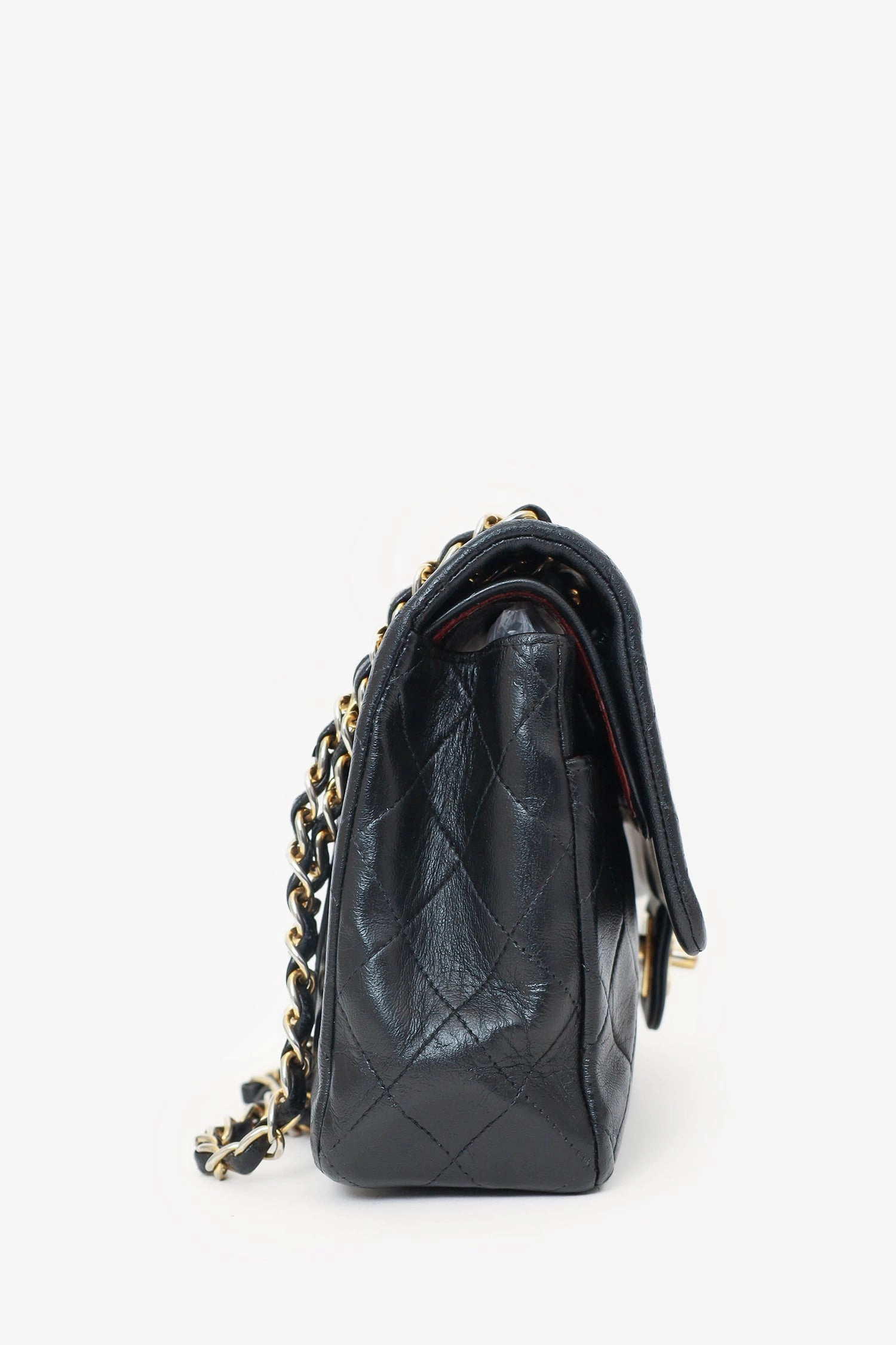 Chanel 1991-94 Black Lambskin Medium Double Flap Shoulder Bag Chanel 1991-94 Black Lambskin Medium Double Flap Shoulder Bag