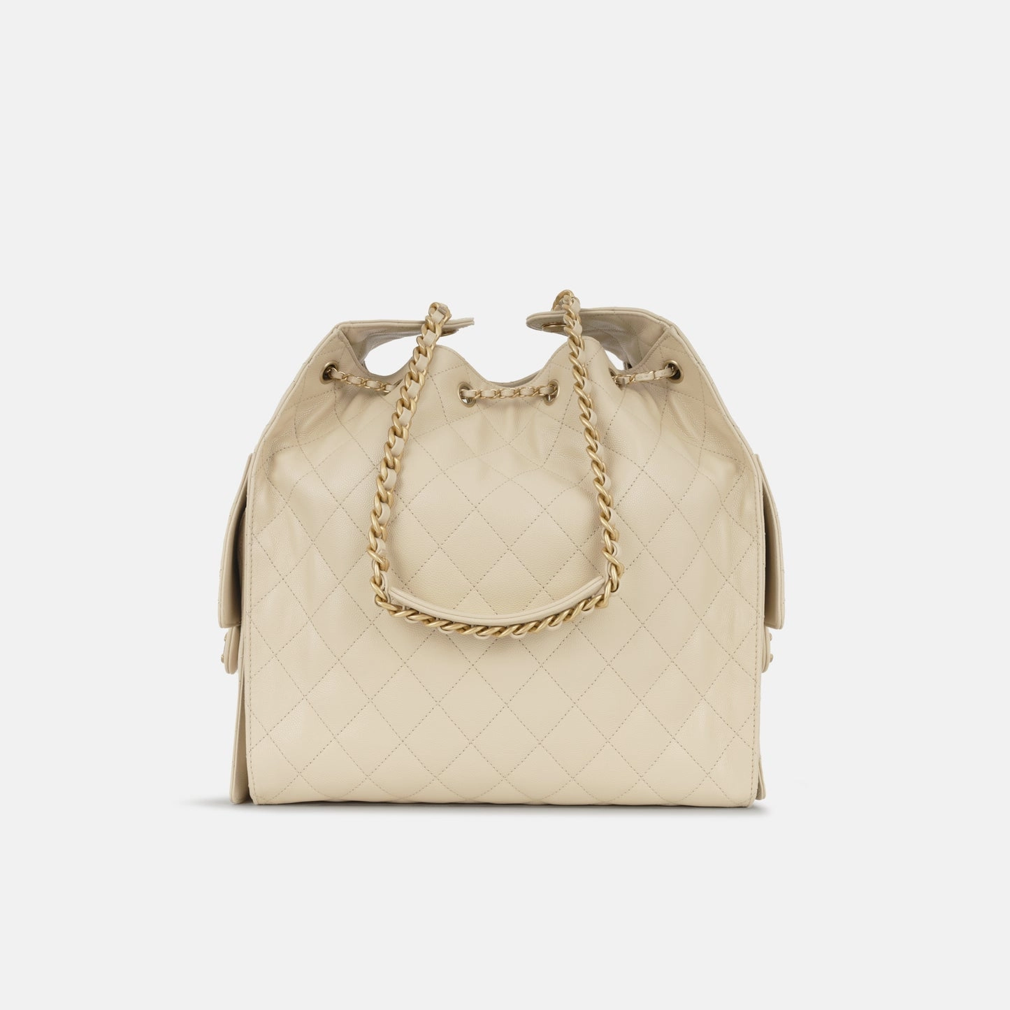 Chanel - Medium 25 Hobo - Beige Quilted Caviar AGHW - Pre-Loved - 2025