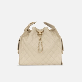 Chanel - Medium 25 Hobo - Beige Quilted Caviar AGHW - Pre-Loved - 2025