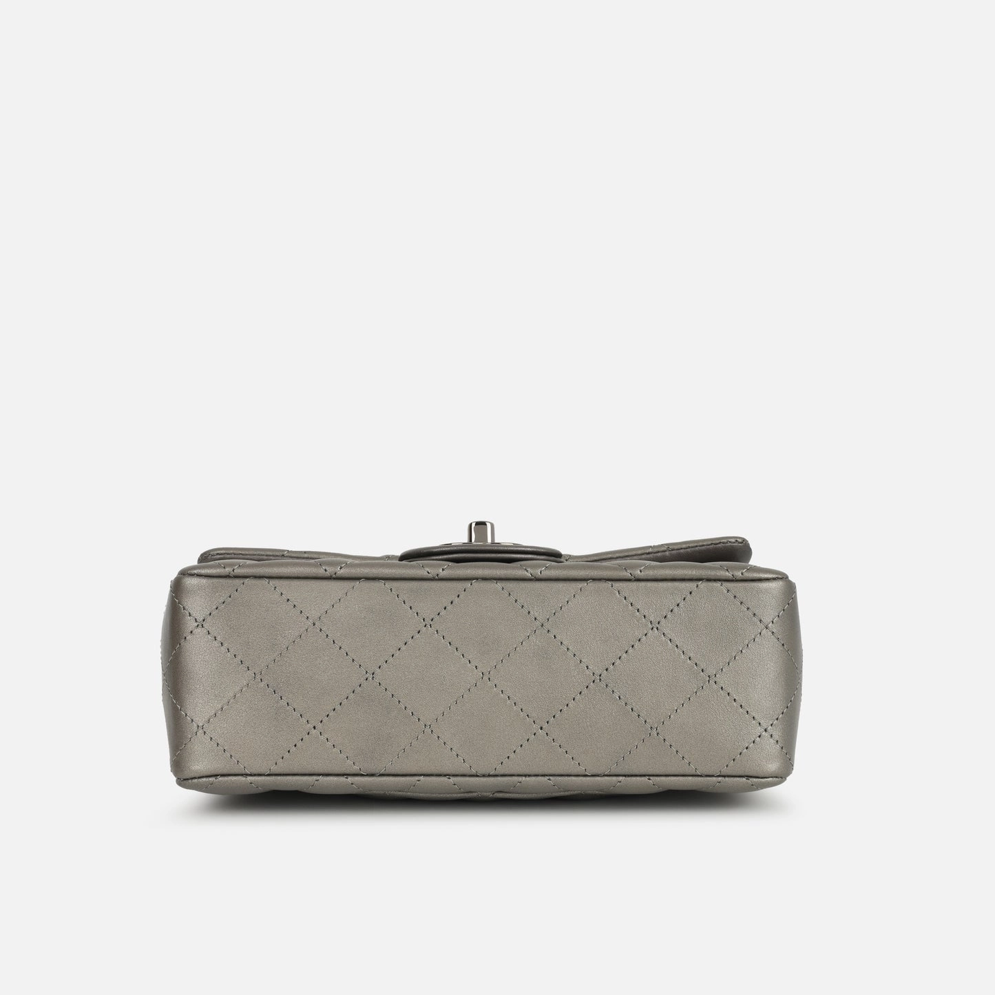 Chanel - Mini Rectangular - Silver Metallic Lambskin BSHW - Pre-Loved