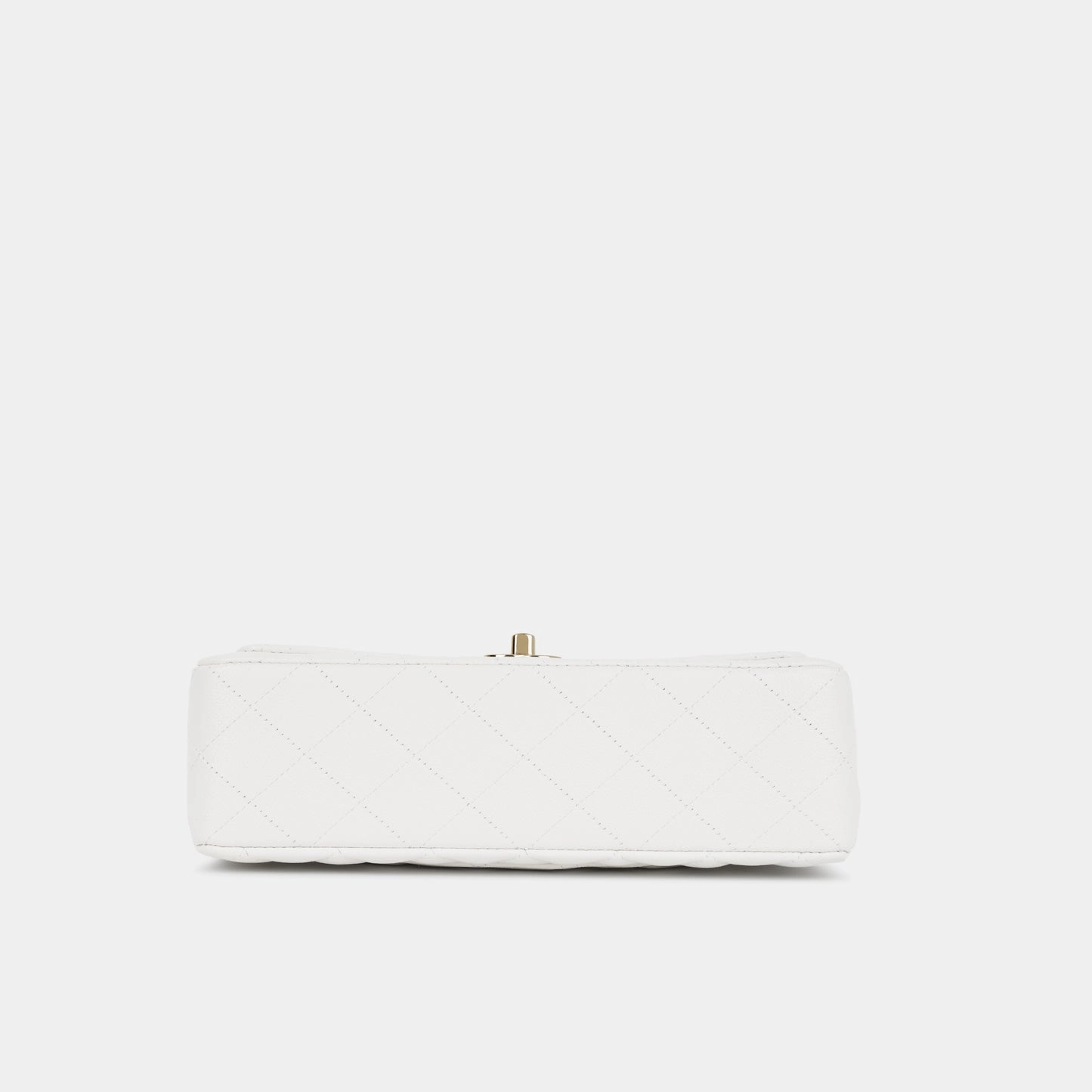 Chanel - Small Classic Flap Bag - White Caviar CGHW - Plaque Series - Pre-Loved