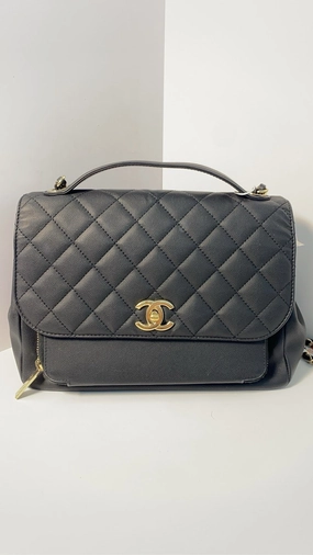 Chanel Affinity Black Quilted Leather Shoulder Bag