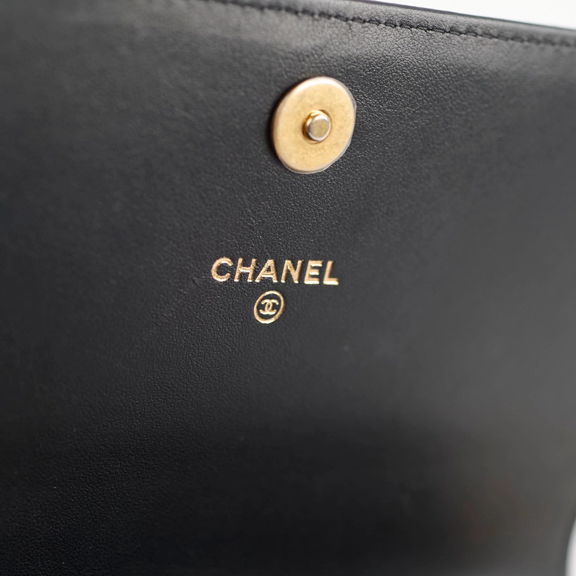 Chanel Boy Wallet On Chain WOC Caviar Black