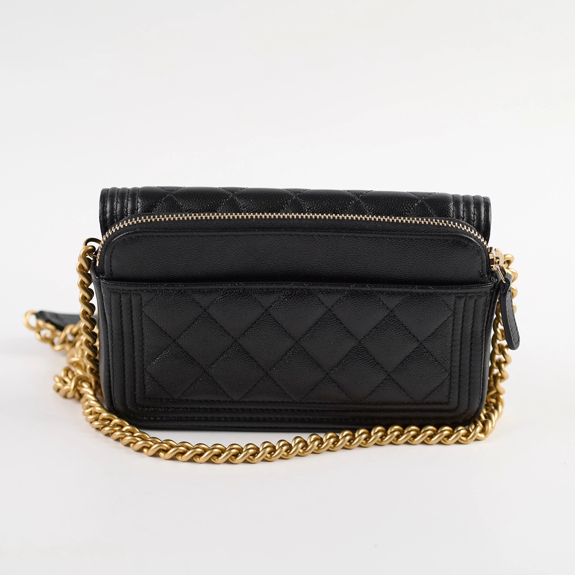 Chanel Boy Wallet On Chain WOC Caviar Black