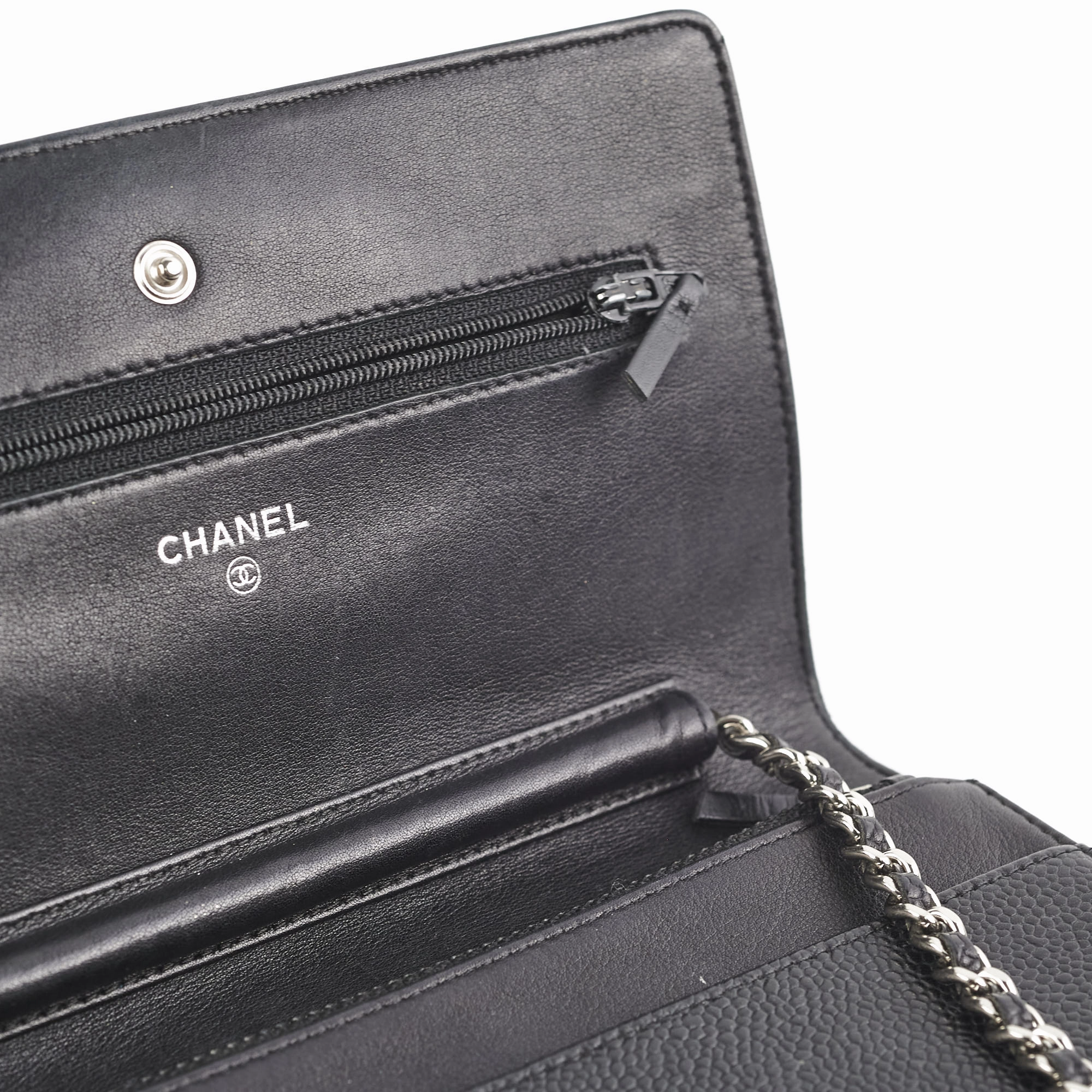 Chanel Caviar Black Wallet On Chain WOC