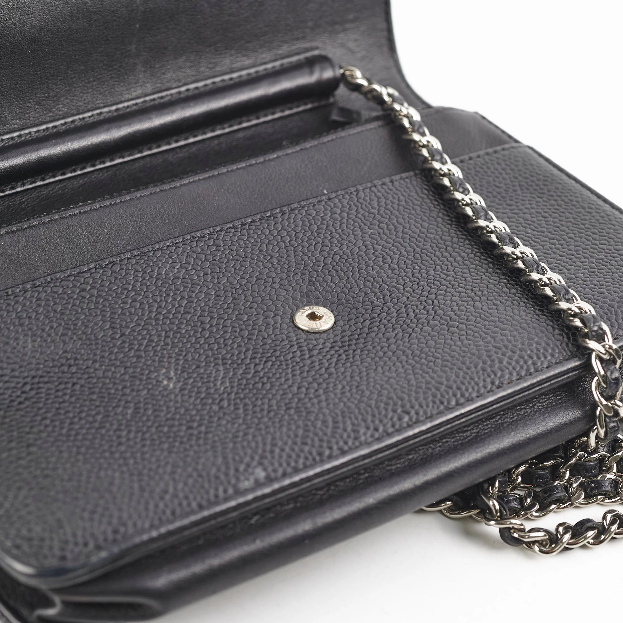 Chanel Caviar Black Wallet On Chain WOC