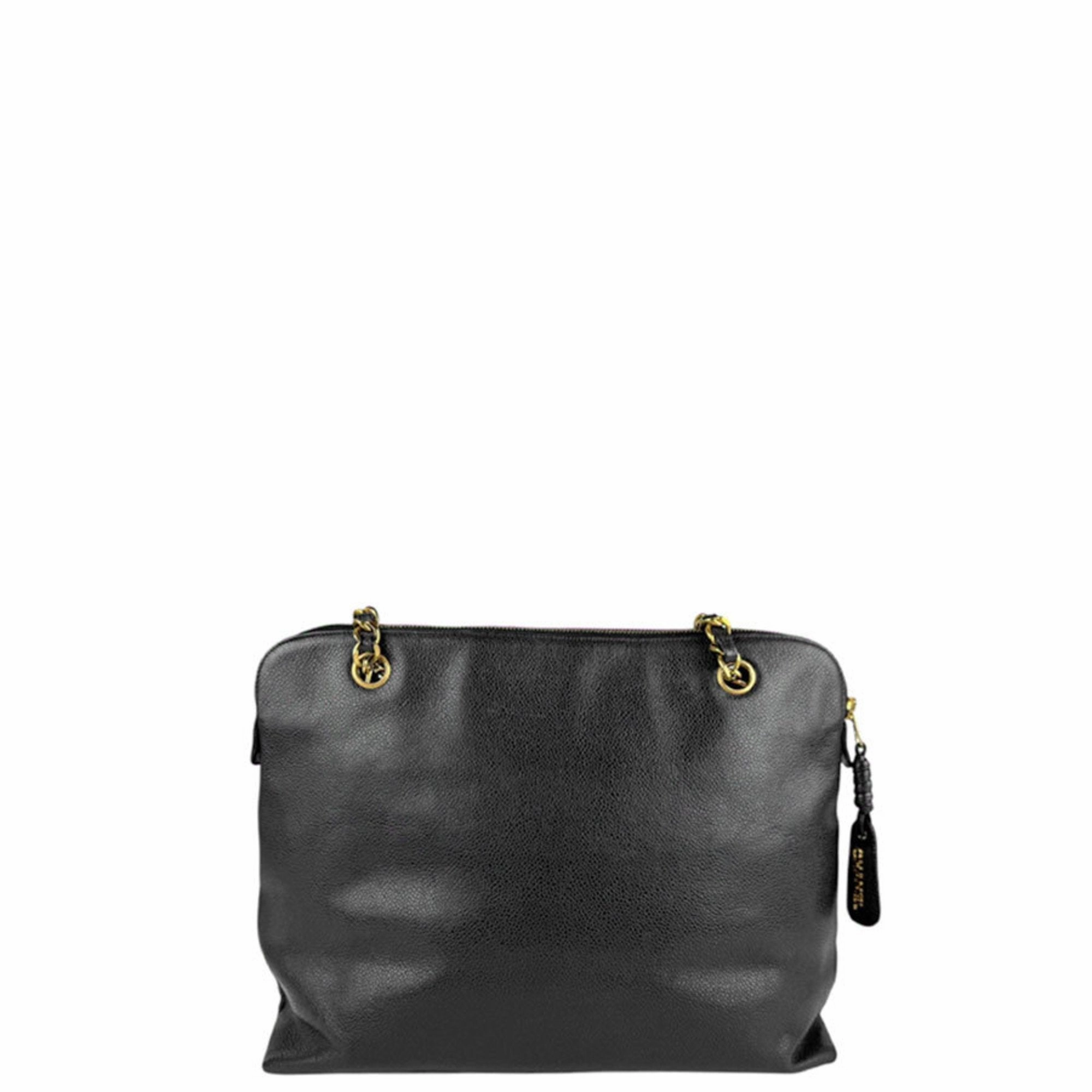 Chanel Caviar Leather Shoulder Bag (Pre-Owned)