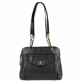 Chanel Caviar Leather Shoulder Bag (Pre-Owned)