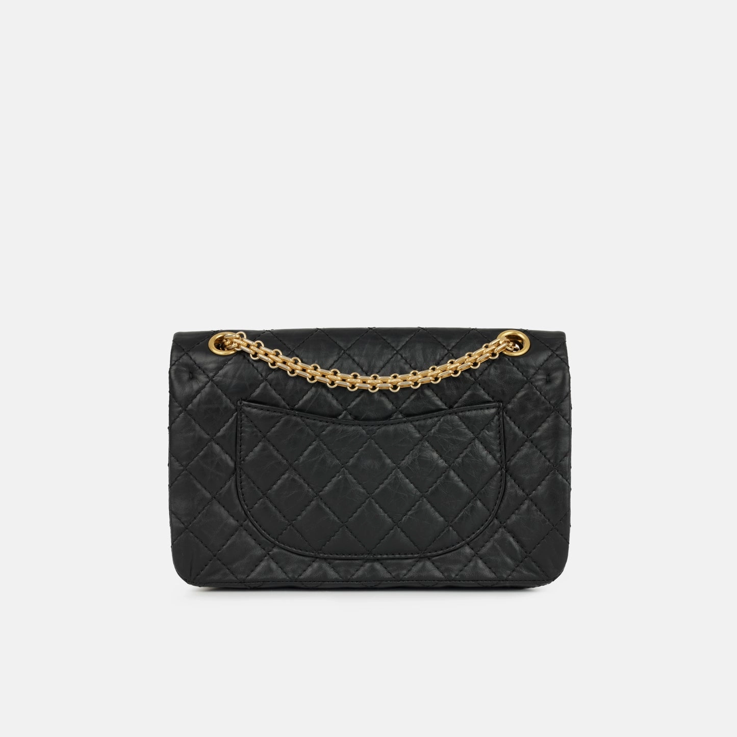 Chanel Chanel - 2.55 Reissue Flap Bag - 225 - Black Aged Lambskin GHW - Pre-Loved
