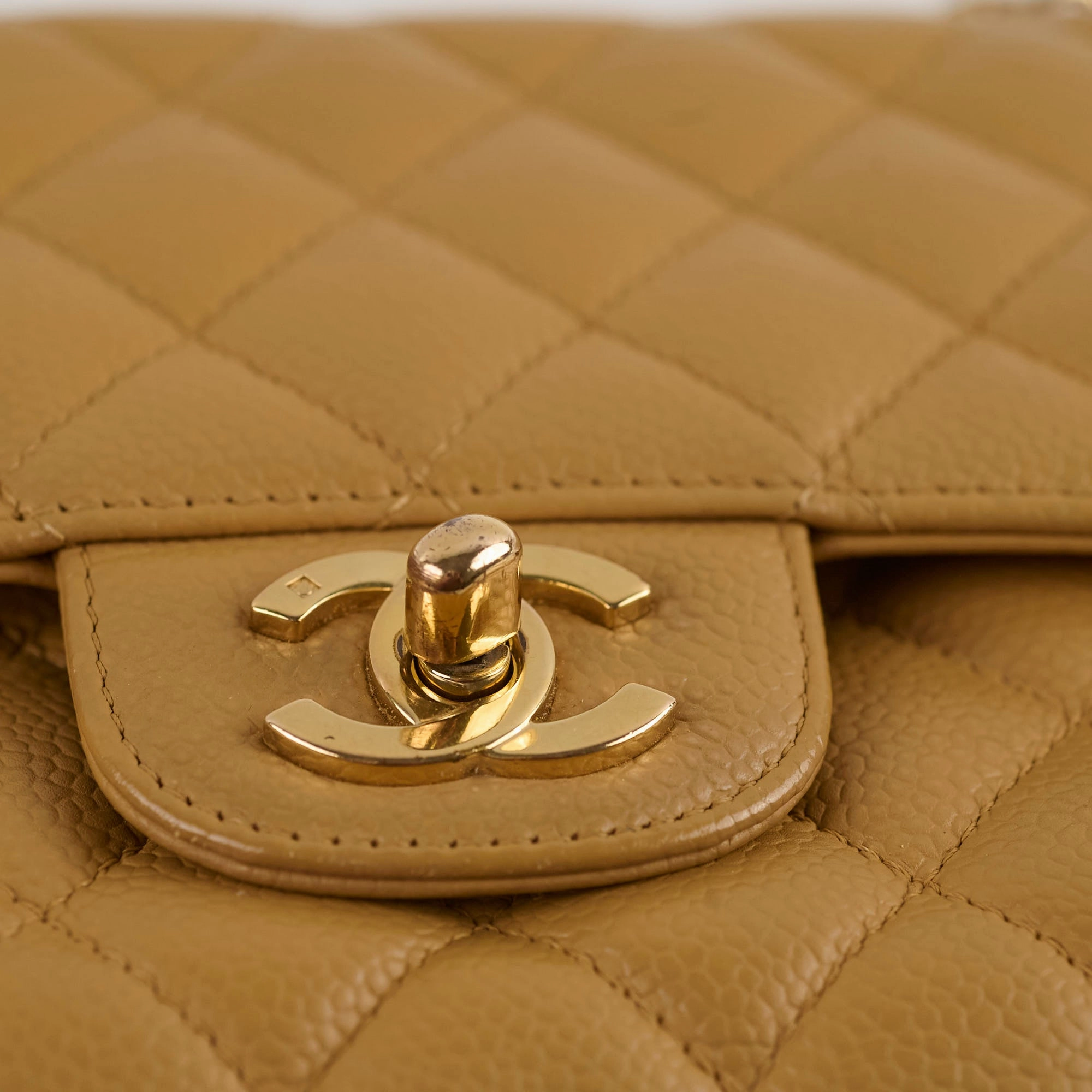 Chanel Classic Flap Medium/large Dark Beige 24k gold
