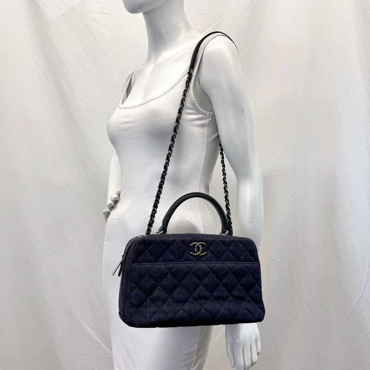 Chanel Denim Trendy CC Bowling  Bag