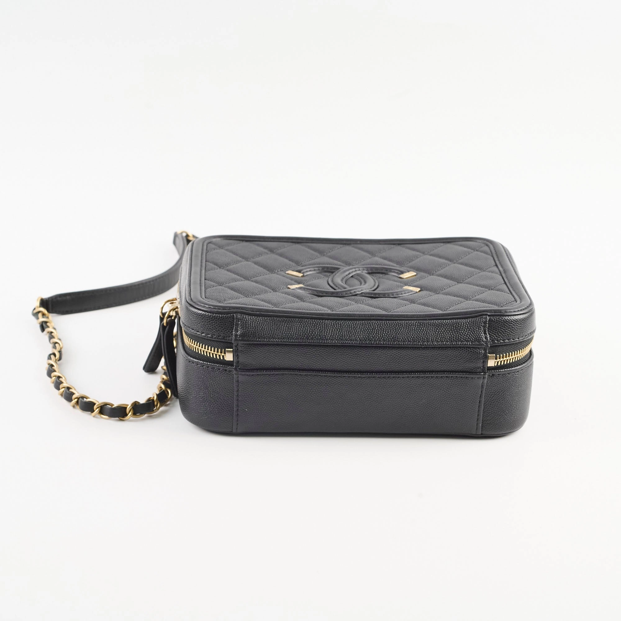 Chanel Filigree Vanity Medium Black Caviar (25 Series)