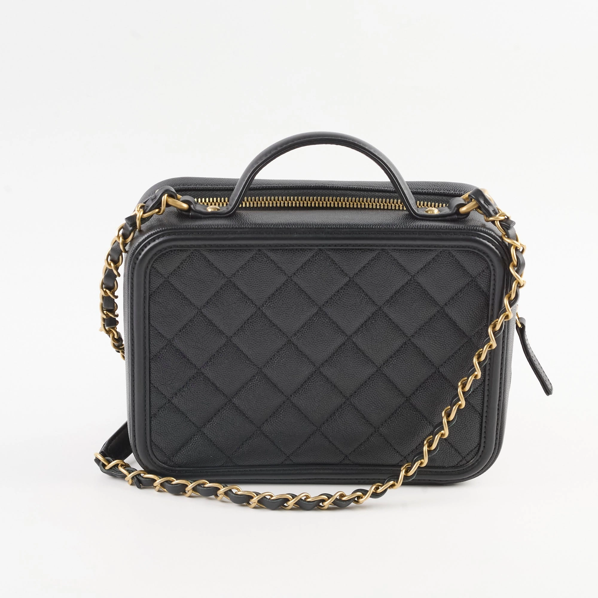 Chanel Filigree Vanity Medium Black Caviar (25 Series)