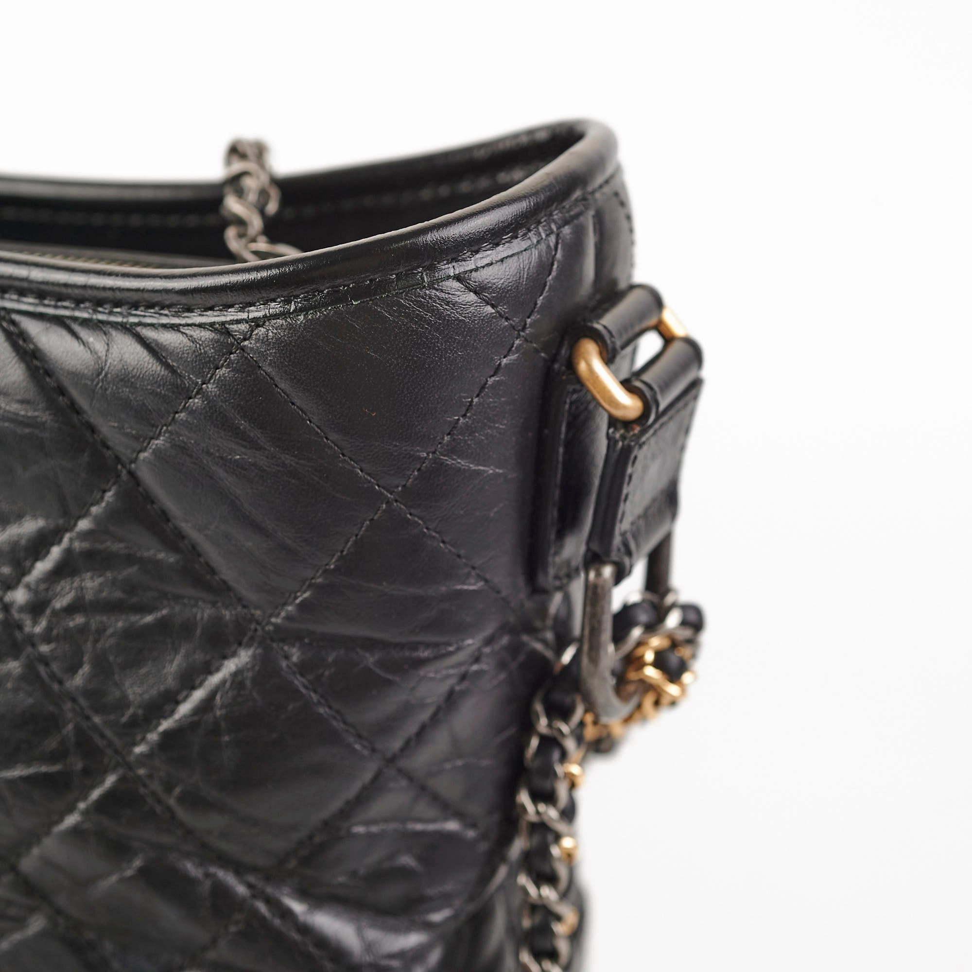 Chanel Gabriel Medium Hobo Calfskin Black