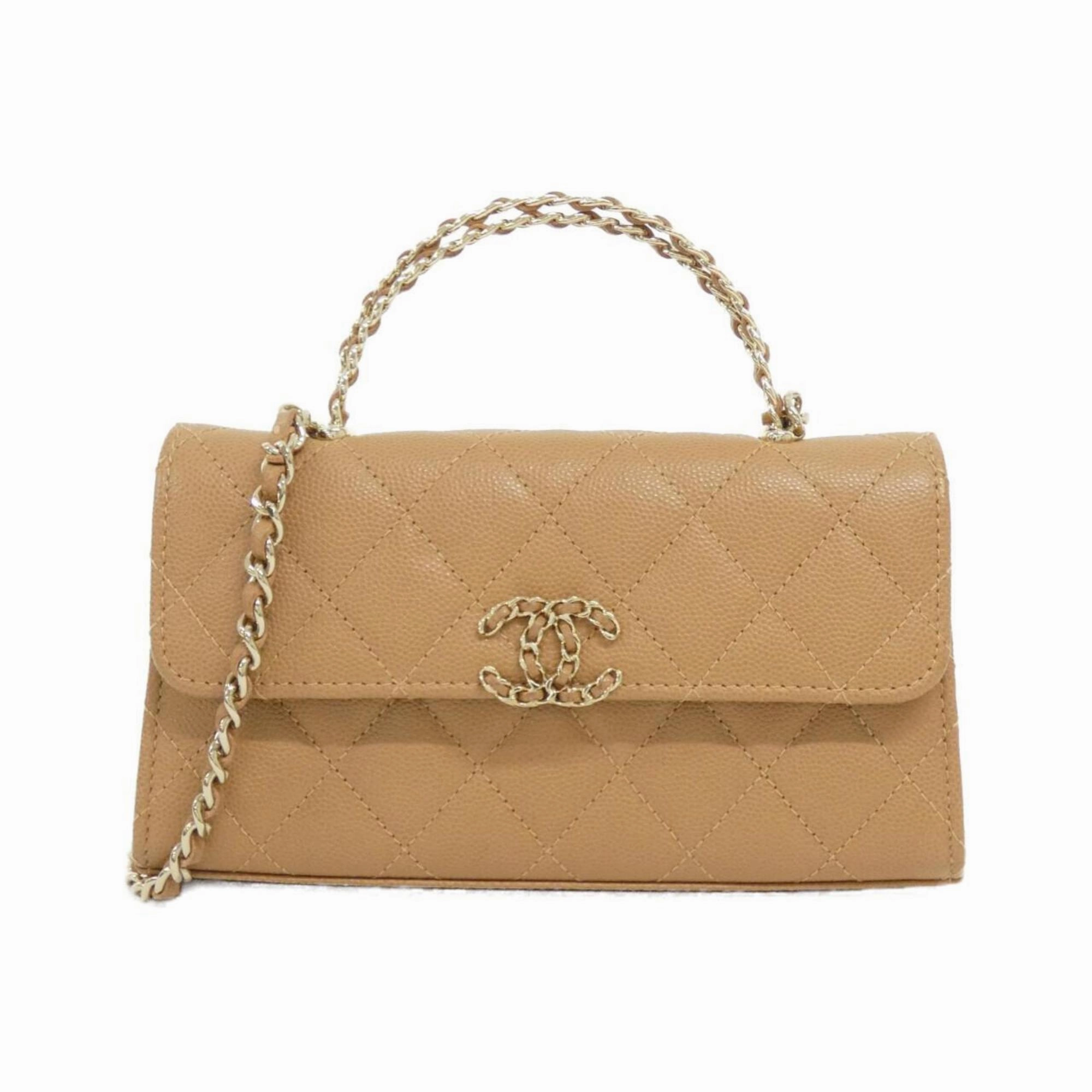 Chanel Grained Calfskin Handbag Shoulder Bag (Pre-Owned)