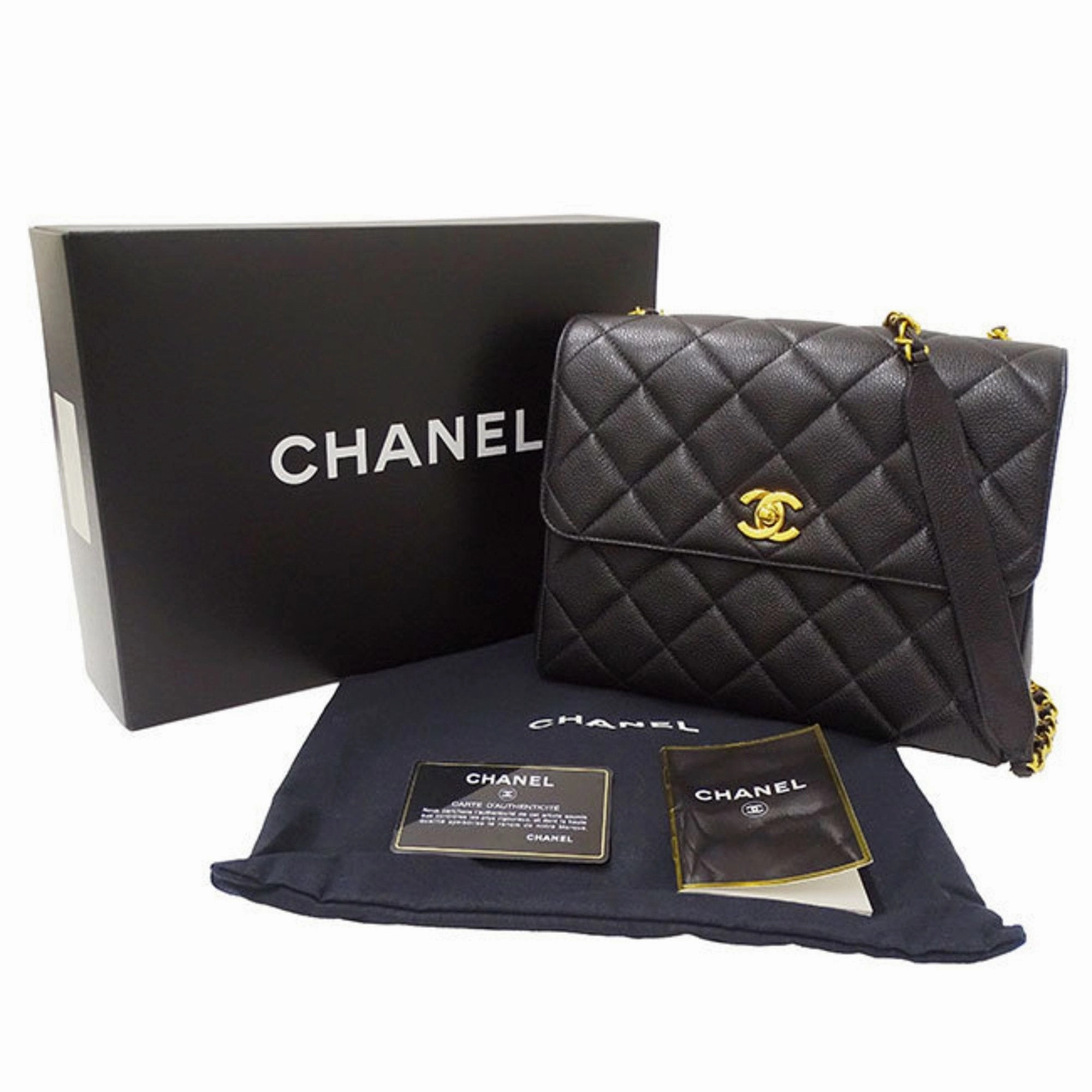 Chanel Grained Calfskin Shoulder Bag (Pre-Owned)