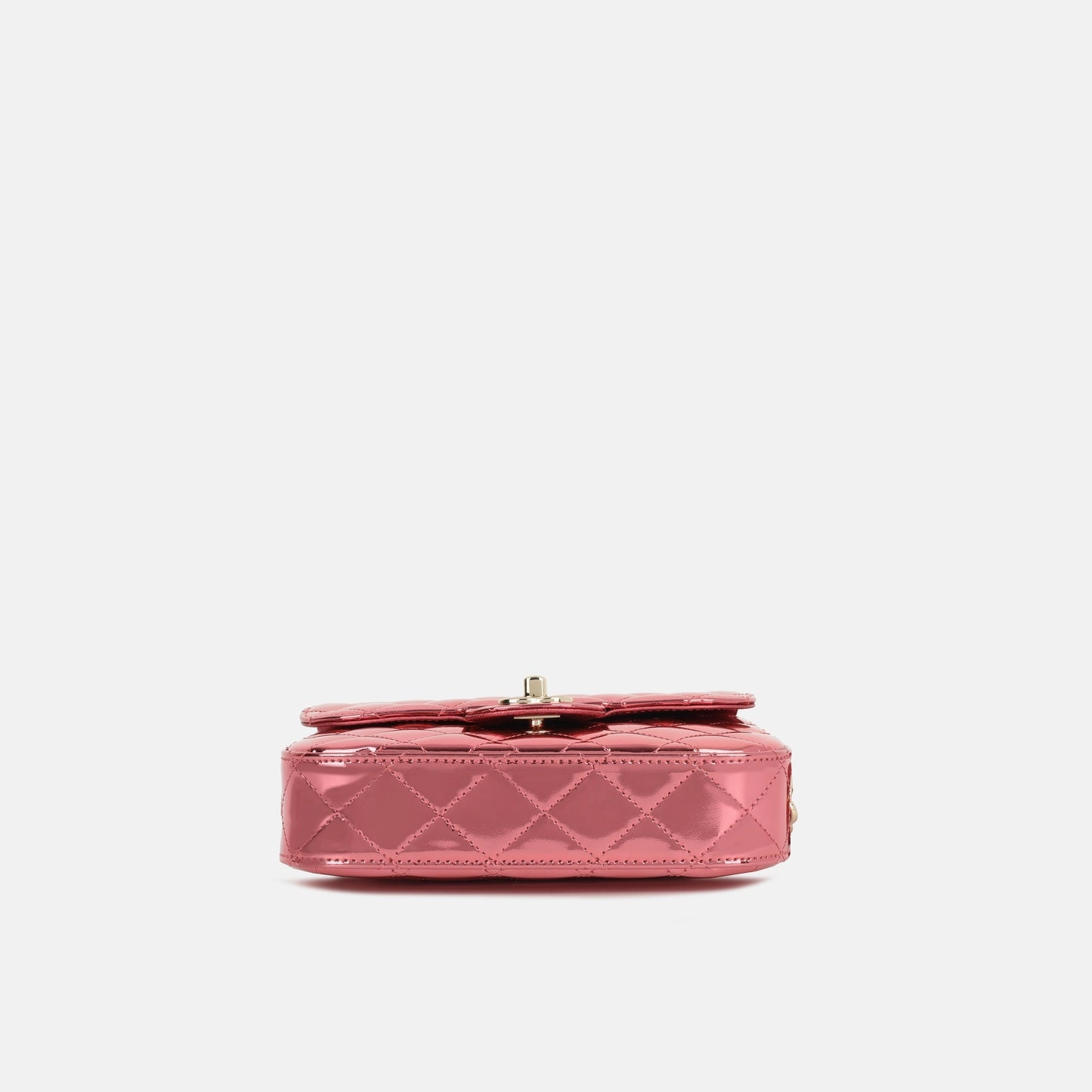 Chanel Mini Flap Bag & Star Coin Purse Metallic Pink Patent CGHW