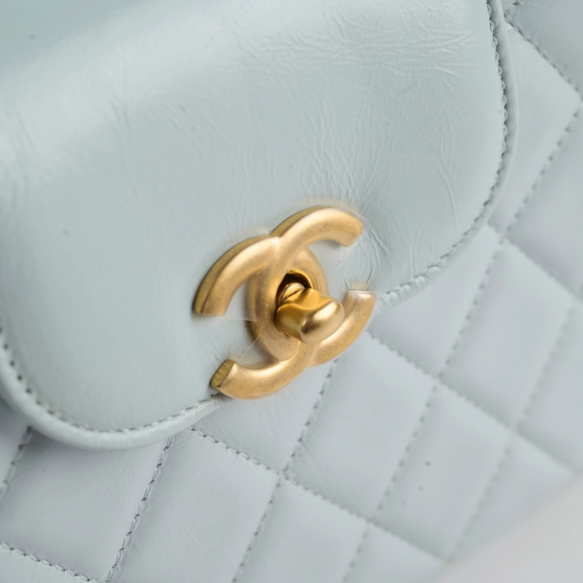 Chanel Mini Kelly Blue Calfskin Microchipped