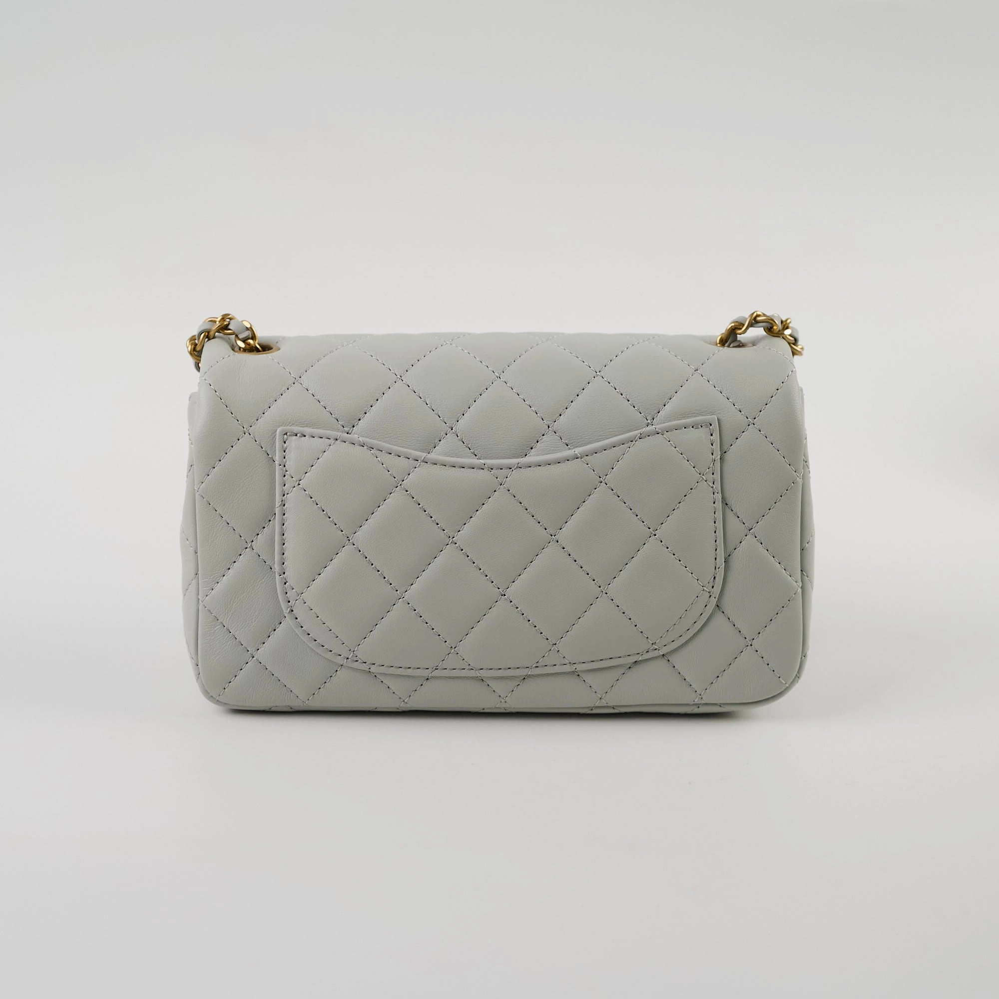 Chanel Mini Rectangular Pearl Crush Light Grey