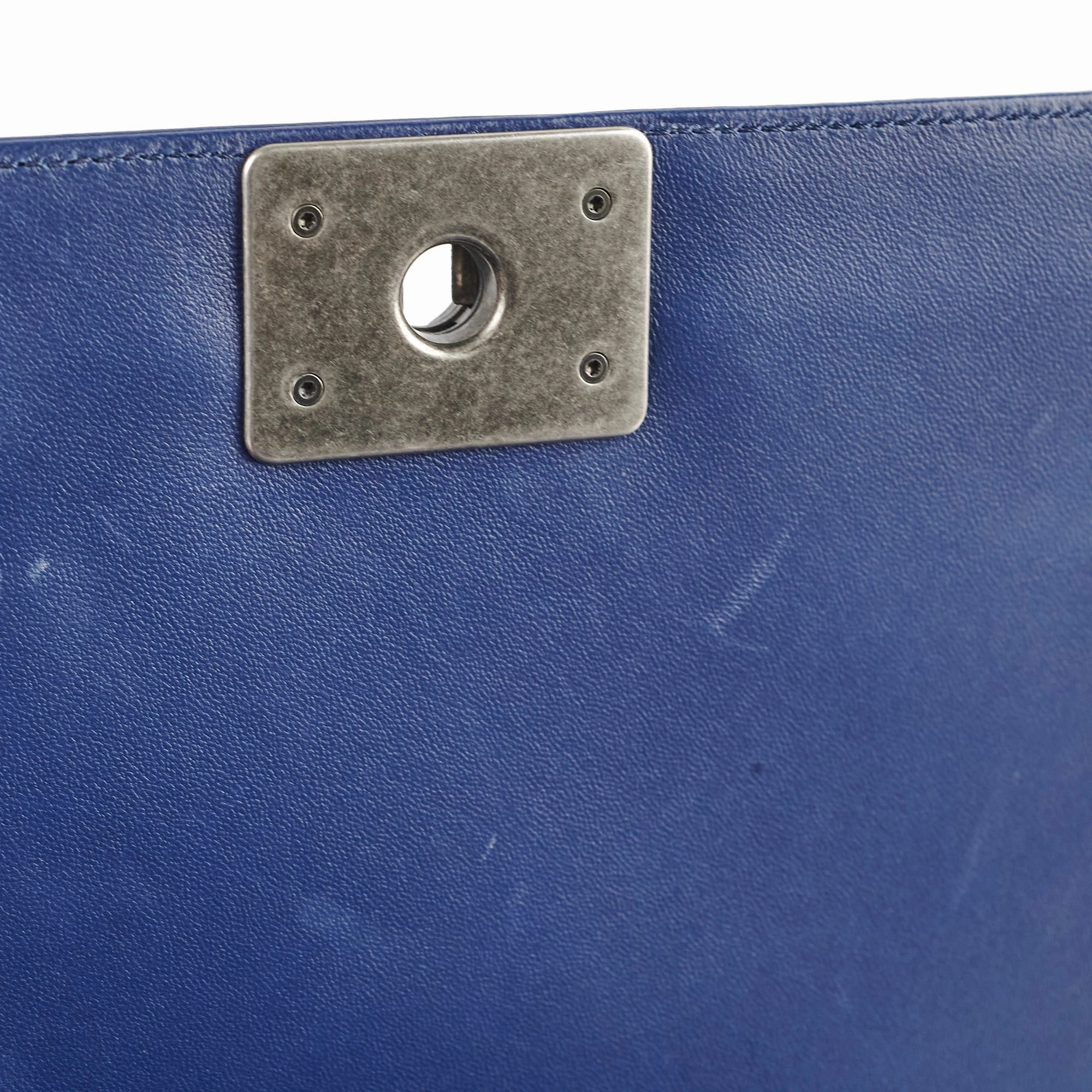 Chanel New Medium Boy Dark Blue 21