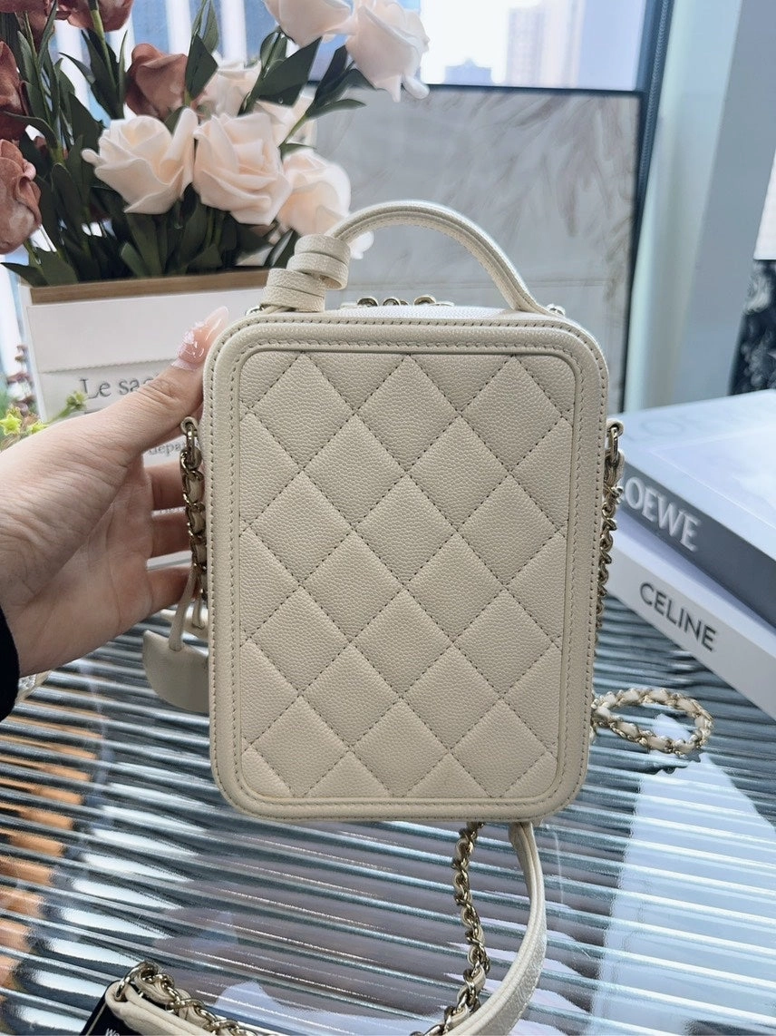 Chanel Preloved Bag HFY Beige Quilted Leather Crossbody