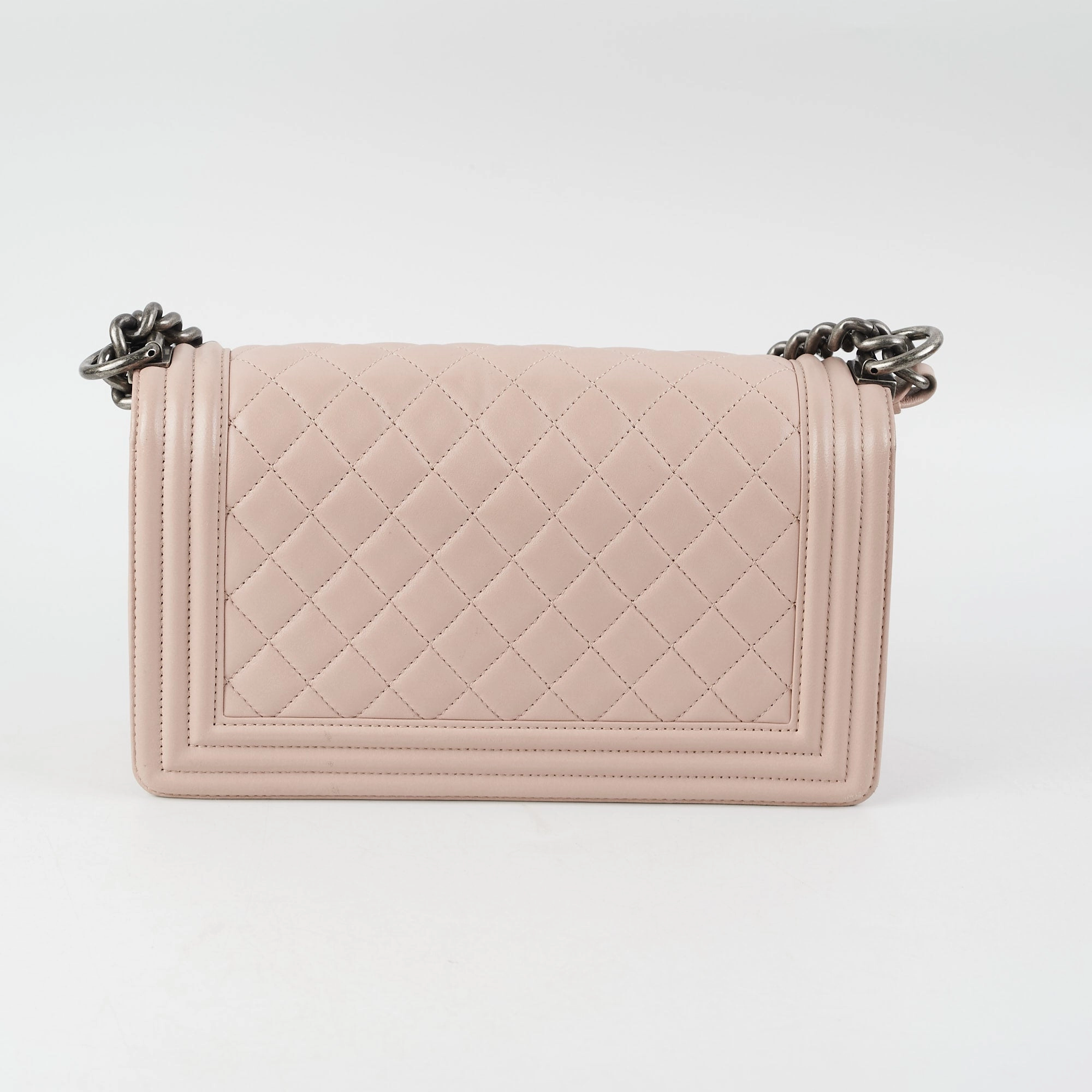 Chanel Quilted Boy Old Medium Light Pink