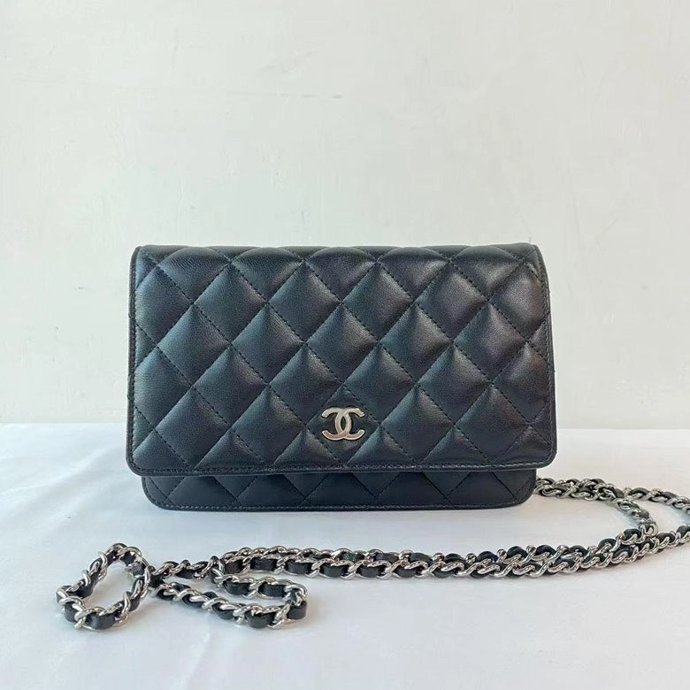 Chanel Quilted Flap BCQ Black Leather Shoulder Bag