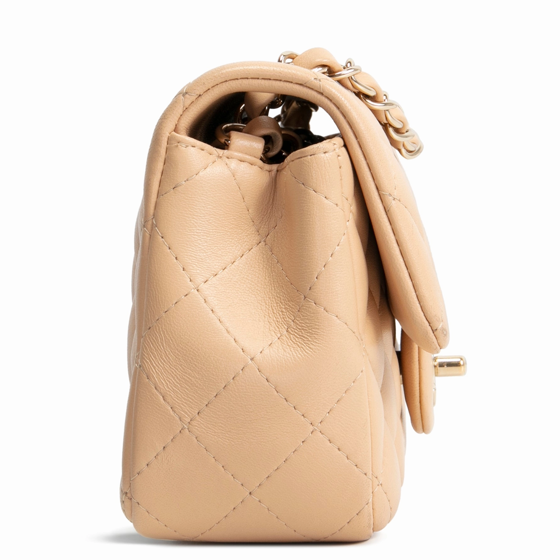 CHANEL Rectangular Mini Flap Bag- Beige