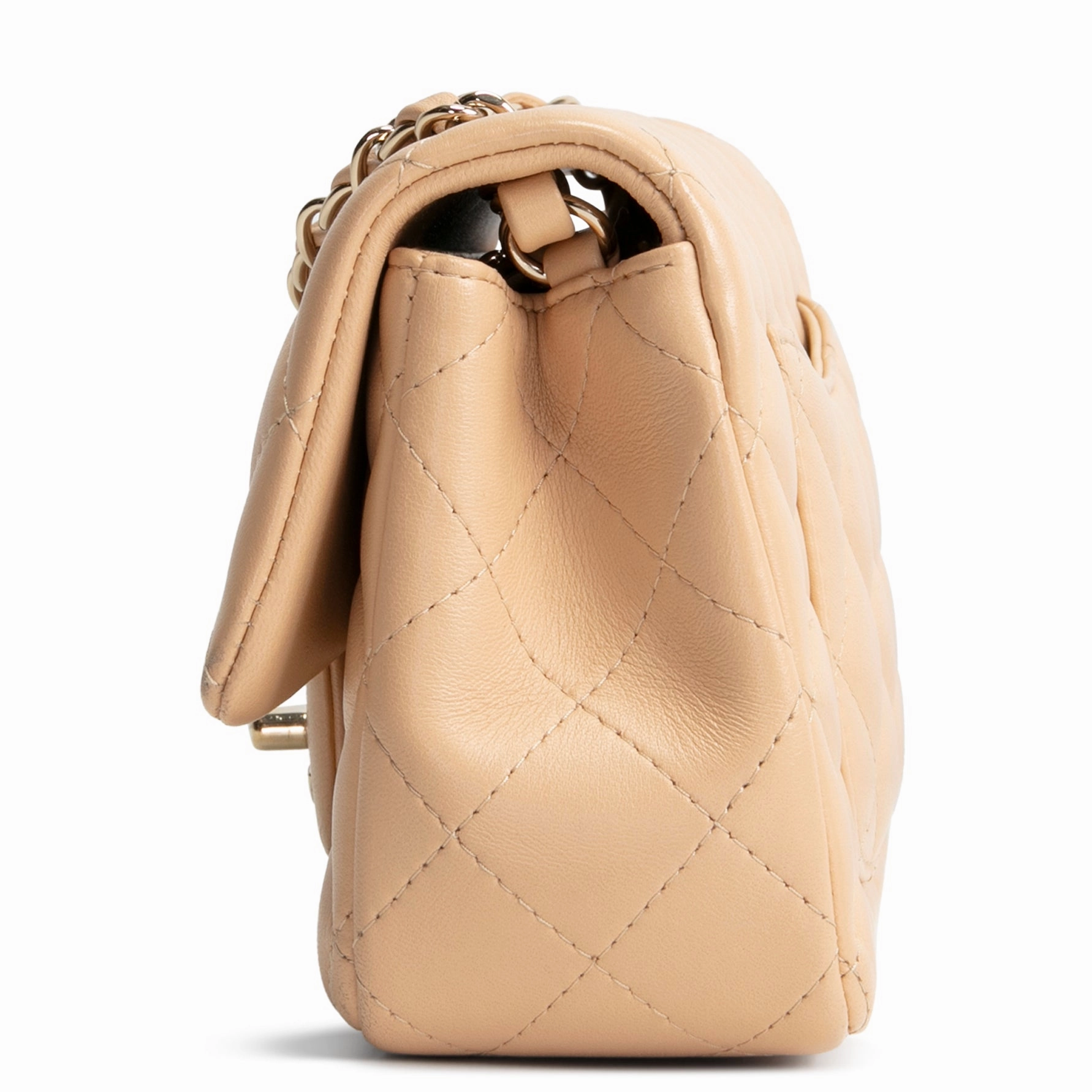 CHANEL Rectangular Mini Flap Bag- Beige