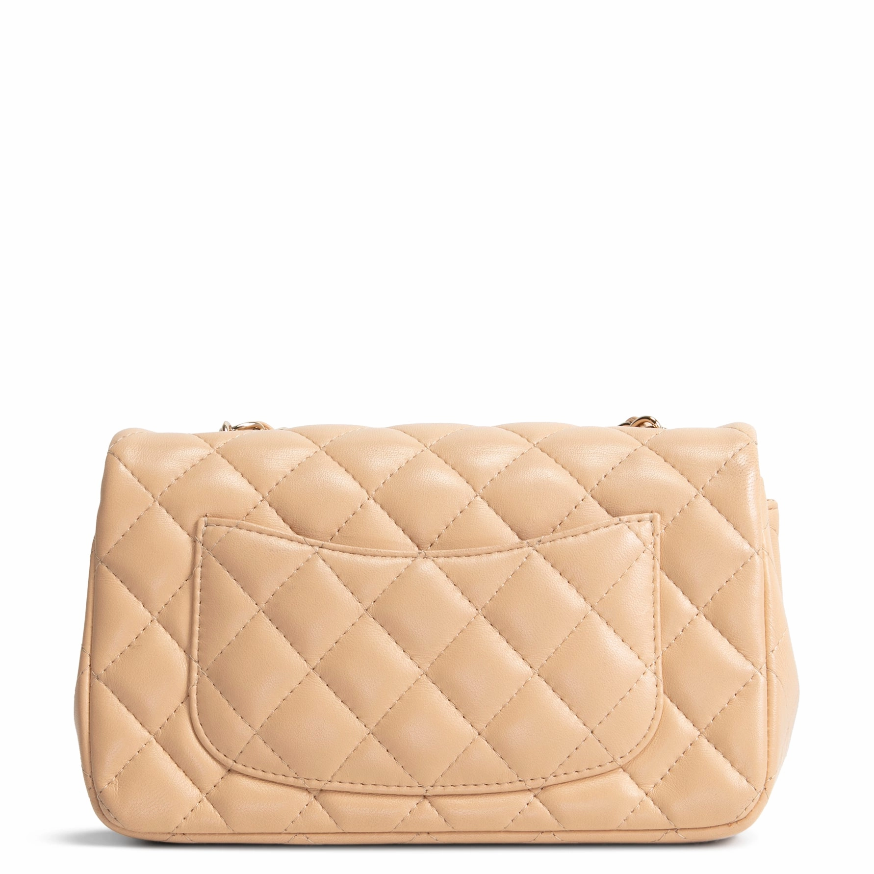 CHANEL Rectangular Mini Flap Bag- Beige