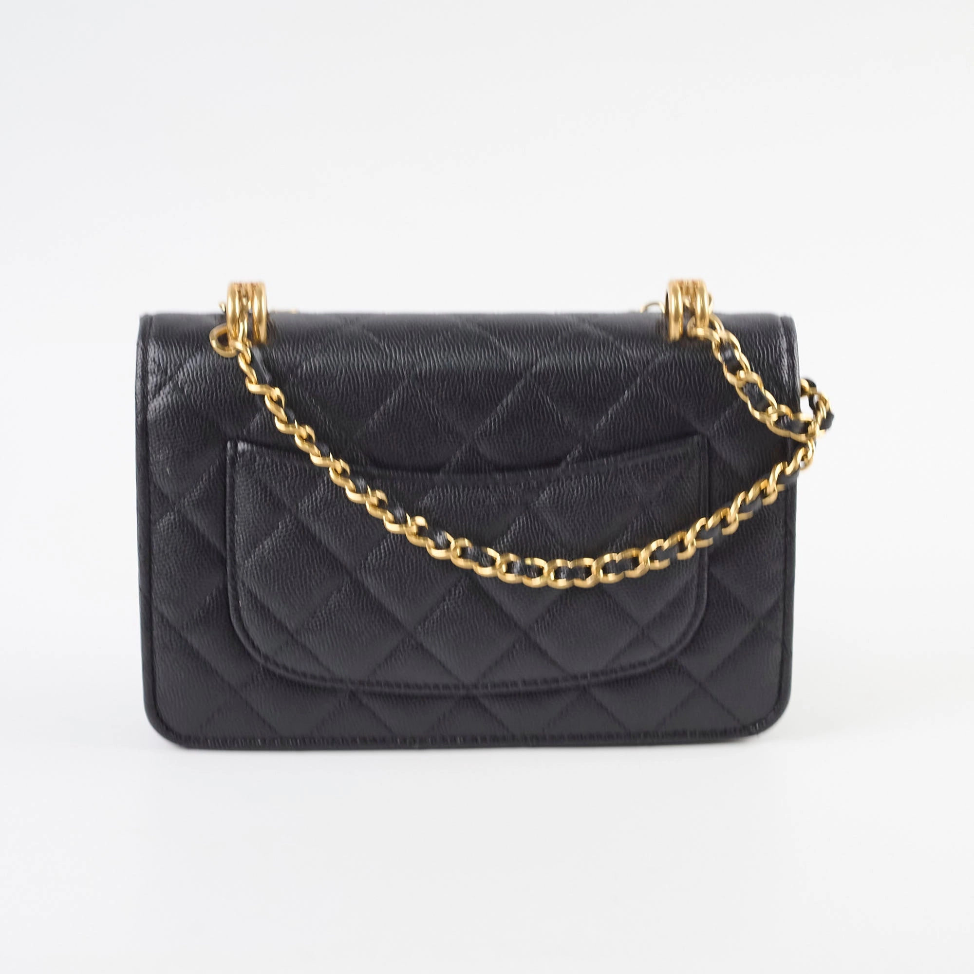 Chanel Seasonal Top Handle Wallet On Chain Caviar Black 2022