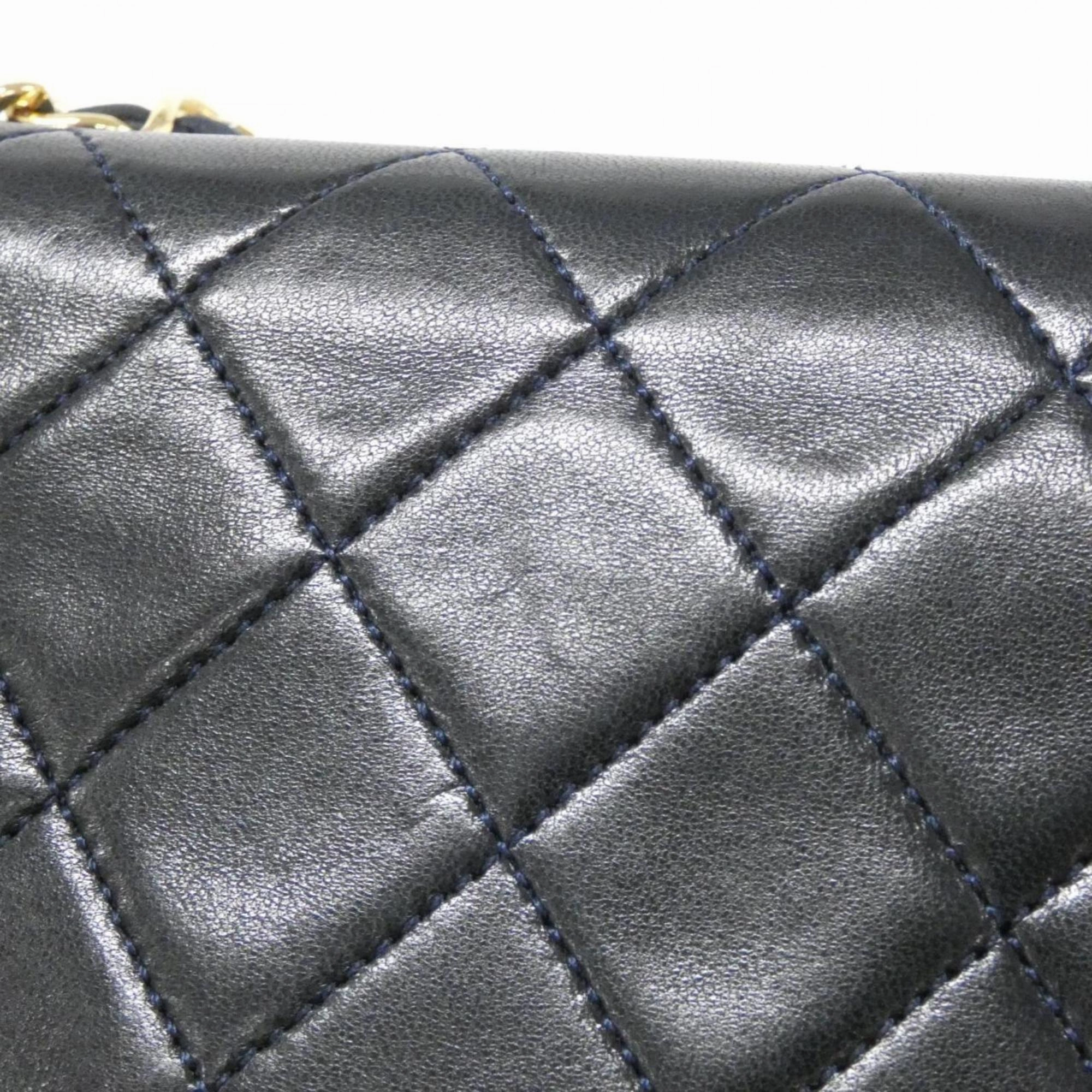 Chanel Single Flap Leather Shoulder Bag (Pre-Owned)