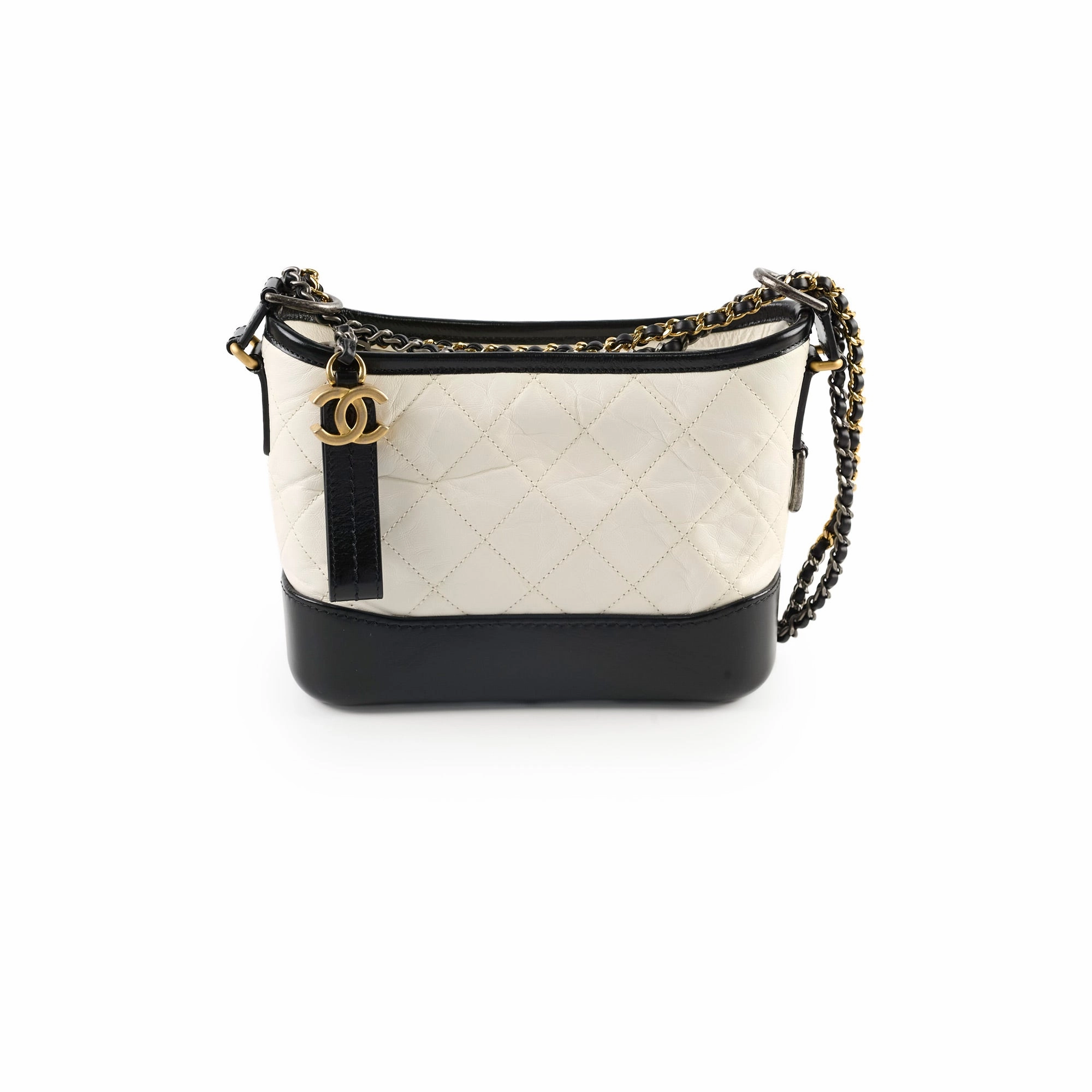 Chanel Small Gabrielle Bag Black and White