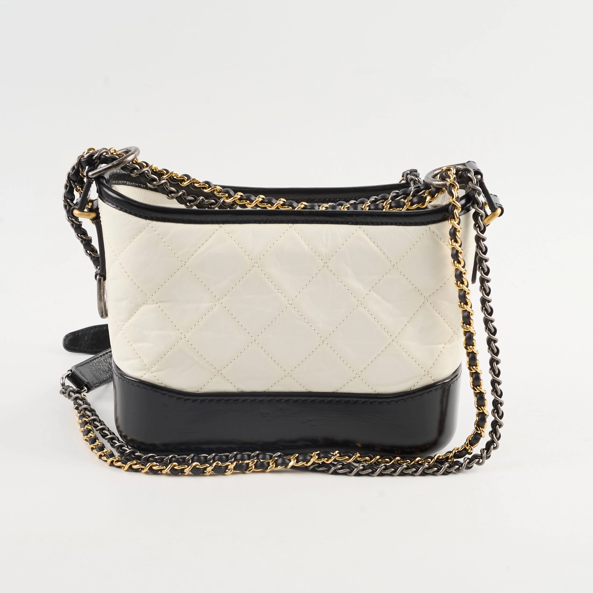 Chanel Small Gabrielle Bag Black and White