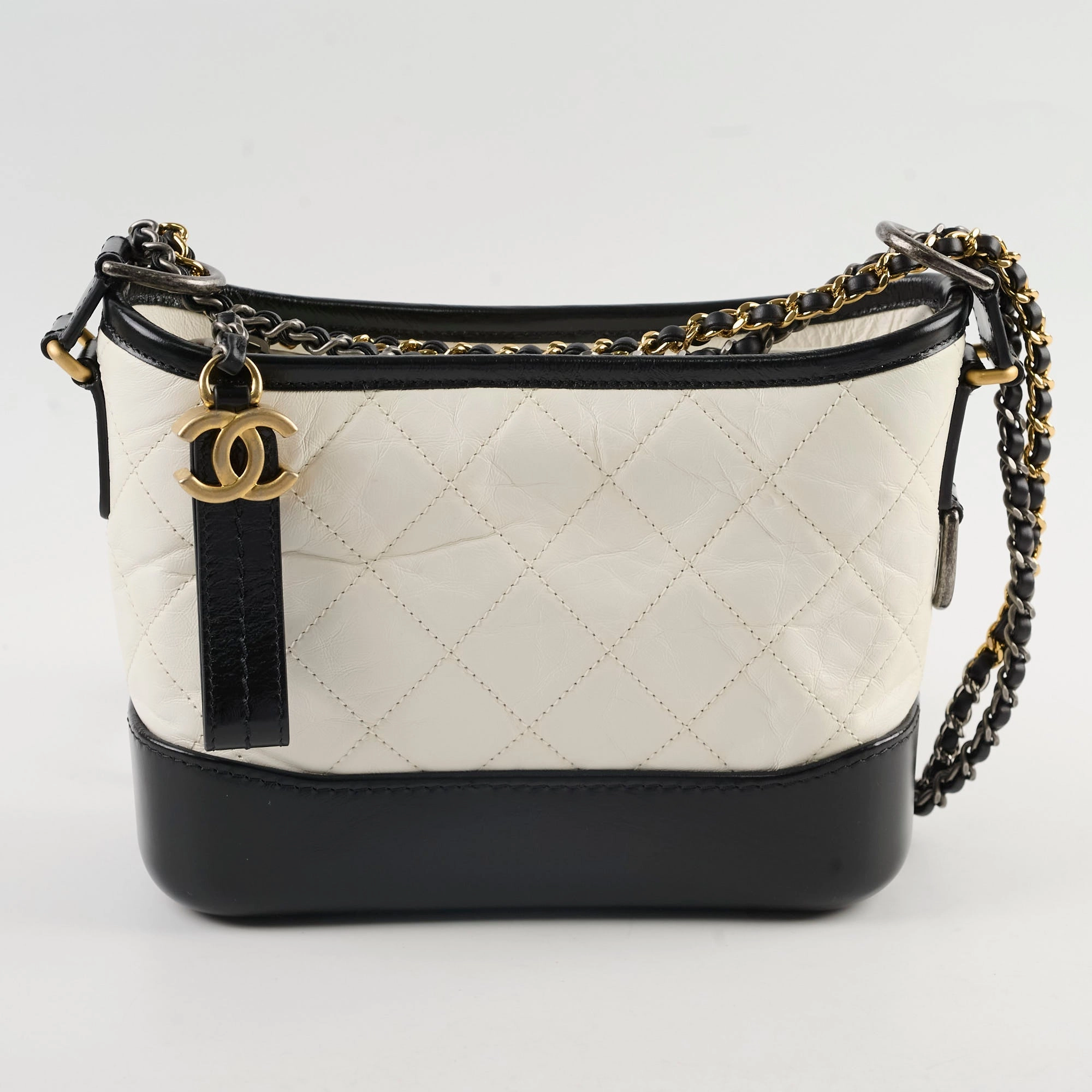 Chanel Small Gabrielle Bag Black and White