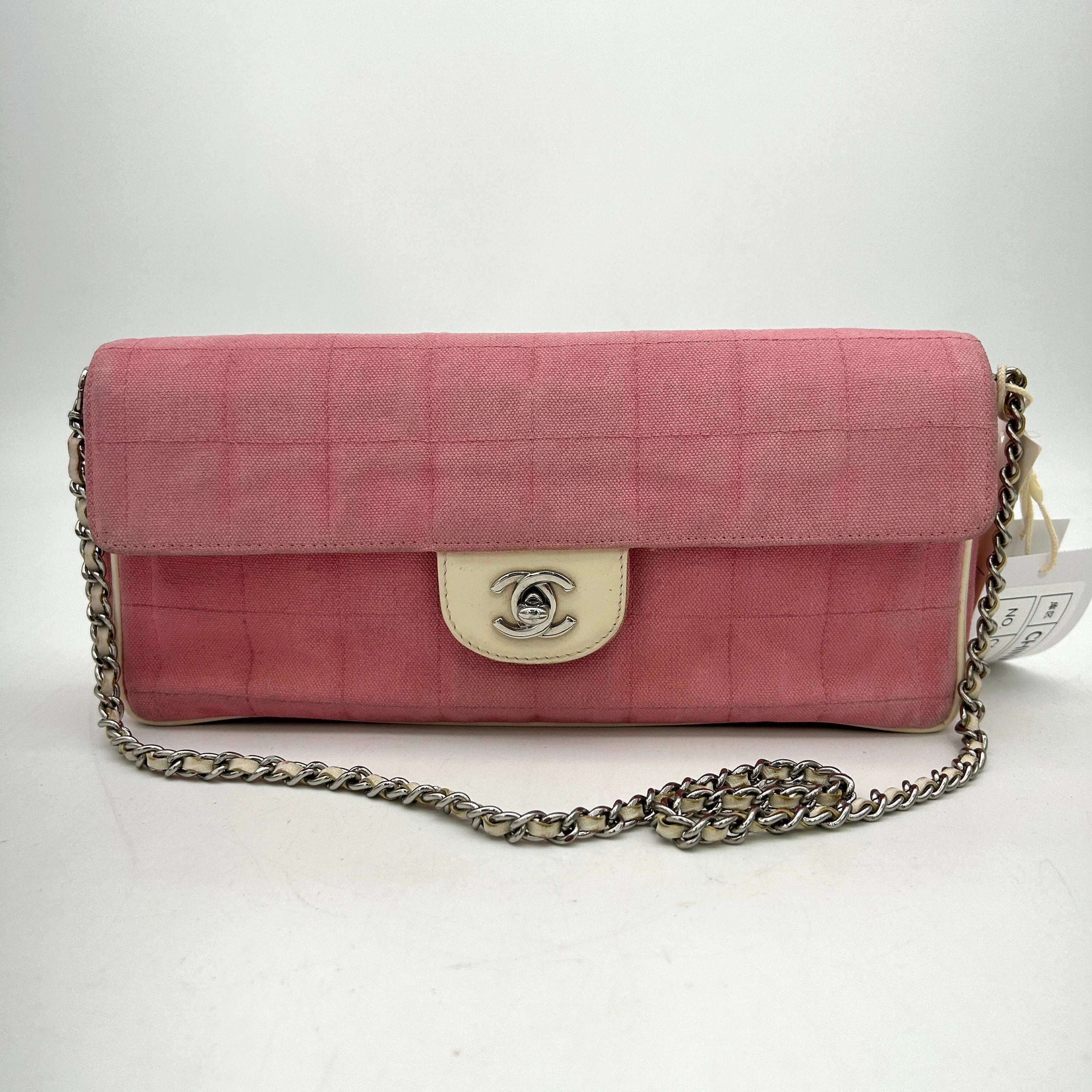 Chanel Square Quilted E/W Flap Bag - Pink Shoulder Bags, Handbags  CNQ303